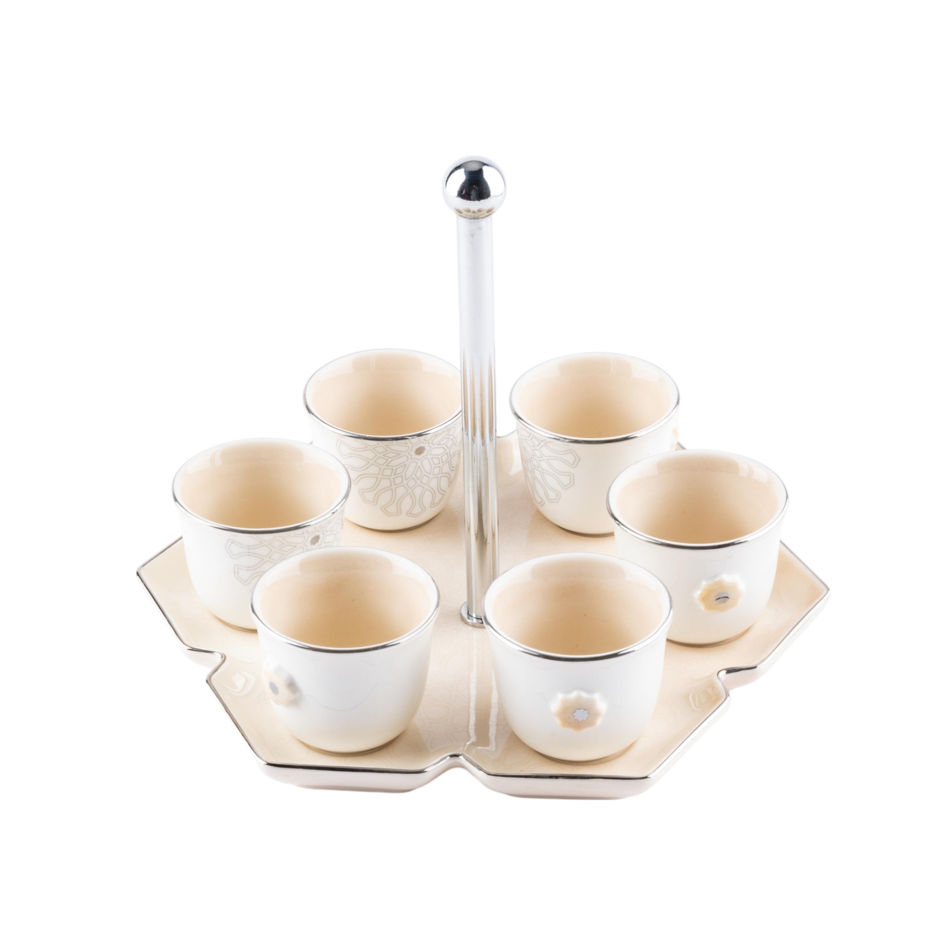 طقم فناجين قهوة مع حامل 6 قطع أصالة من أوتانتيك-household-dining-teaandcoffee-teaandcoffeesets-image-5