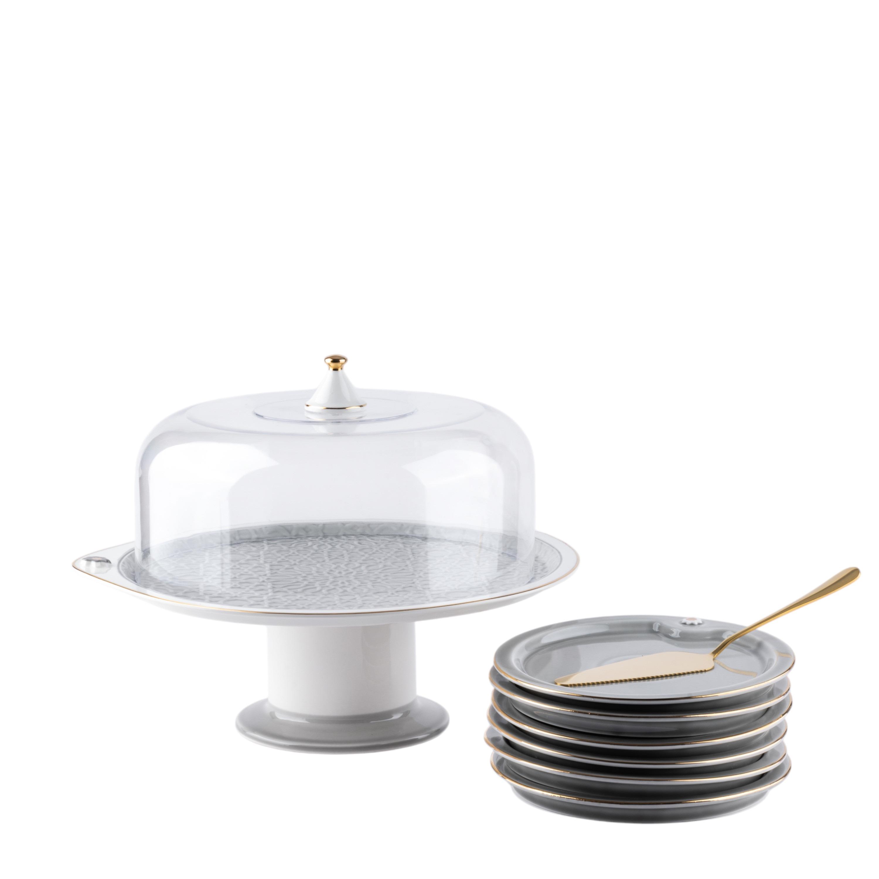 طقم تقديم كيك 9 قطع أصالة من أوتانتيك-household-dining-serveware-cakestands-image-3