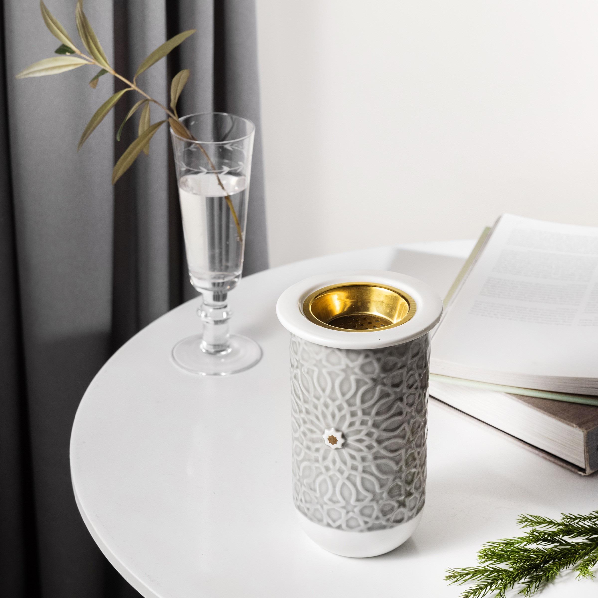 Asalah Porcelain Decorative Incense Burner - 21x12x11 cms-household-homefragrance-burners-image-1