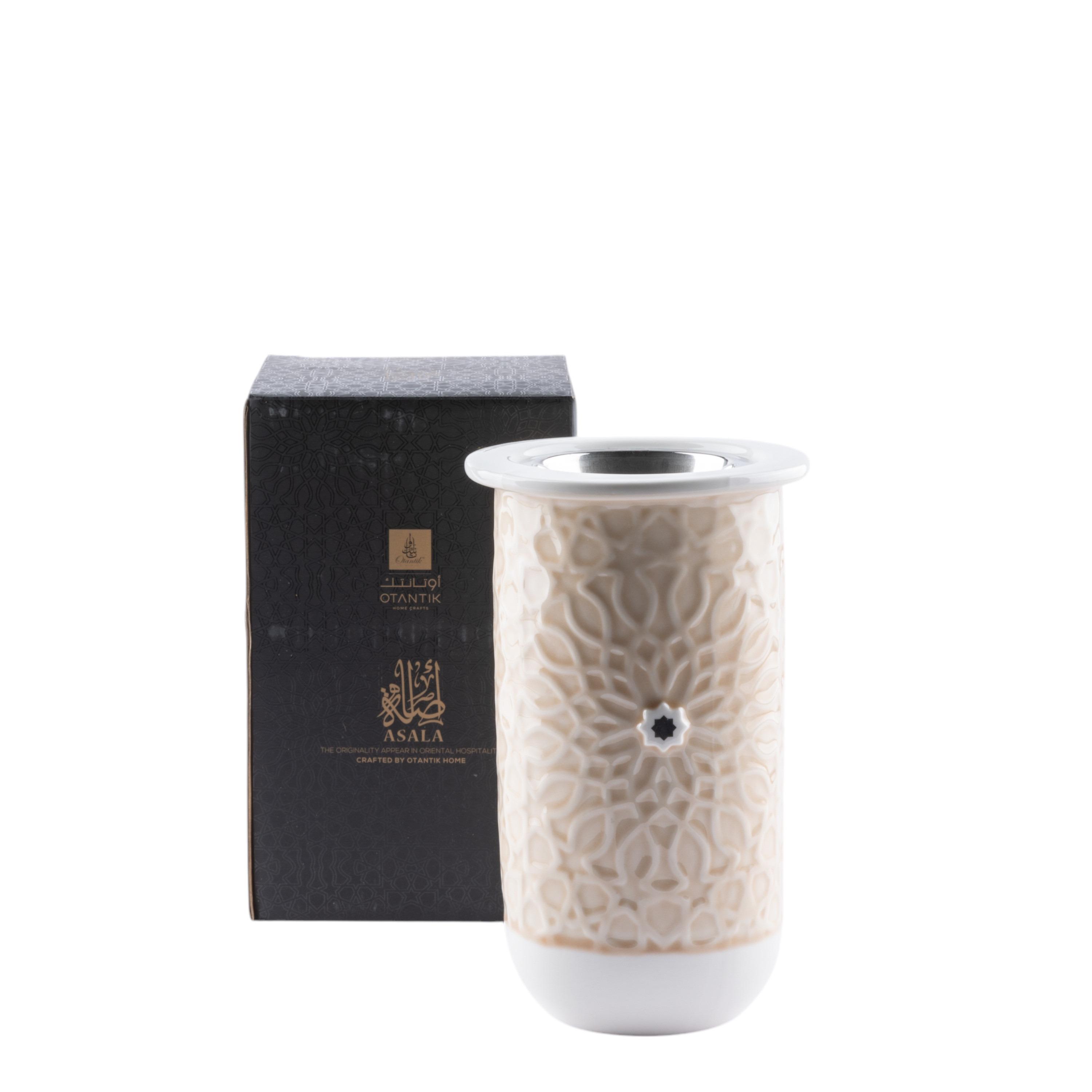 Asalah Porcelain Decorative Incense Burner - 11x21x20 cms-household-homefragrance-burners-image-2