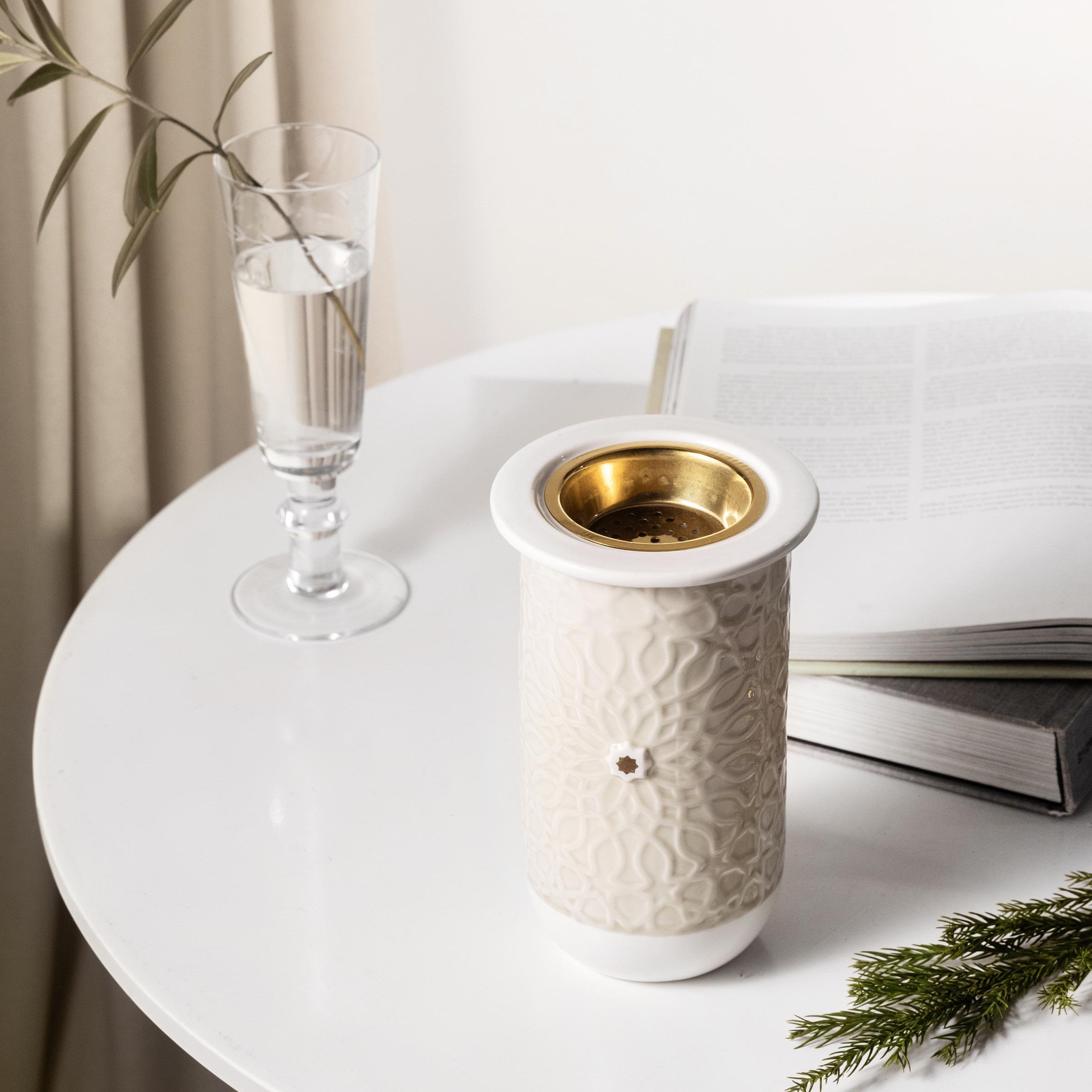 Asalah Porcelain Decorative Incense Burner - 11x21x20 cms-household-homefragrance-burners-image-1