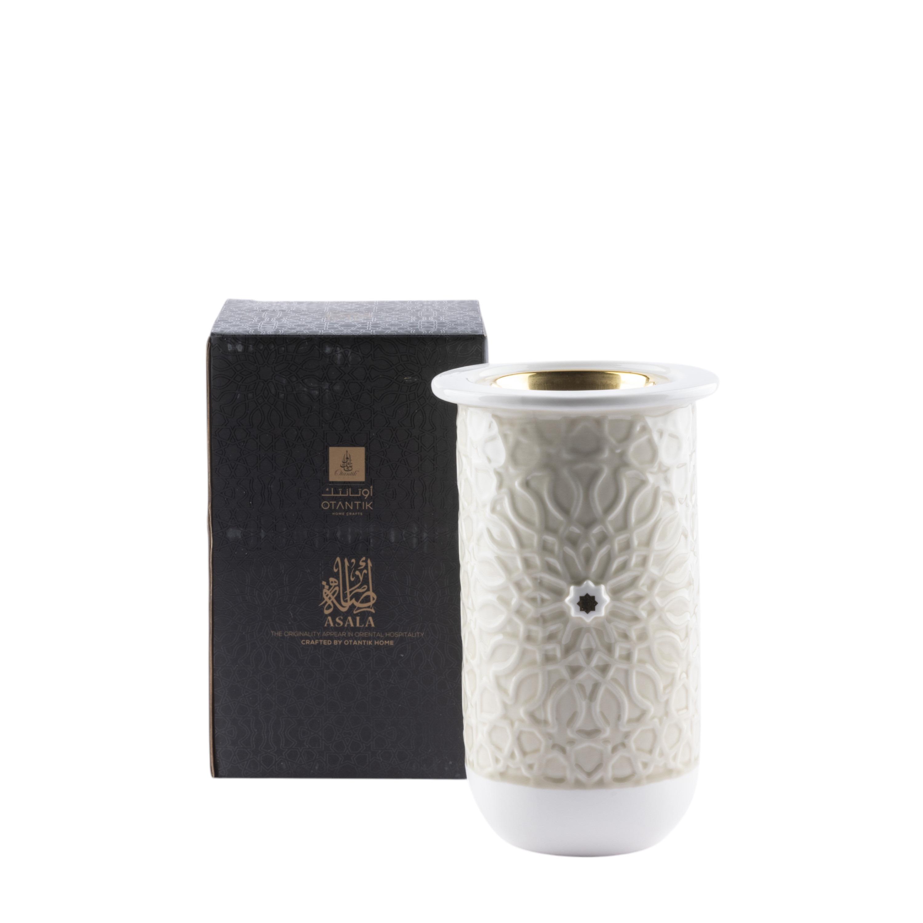Asalah Porcelain Decorative Incense Burner - 11x21x20 cms-household-homefragrance-burners-image-2