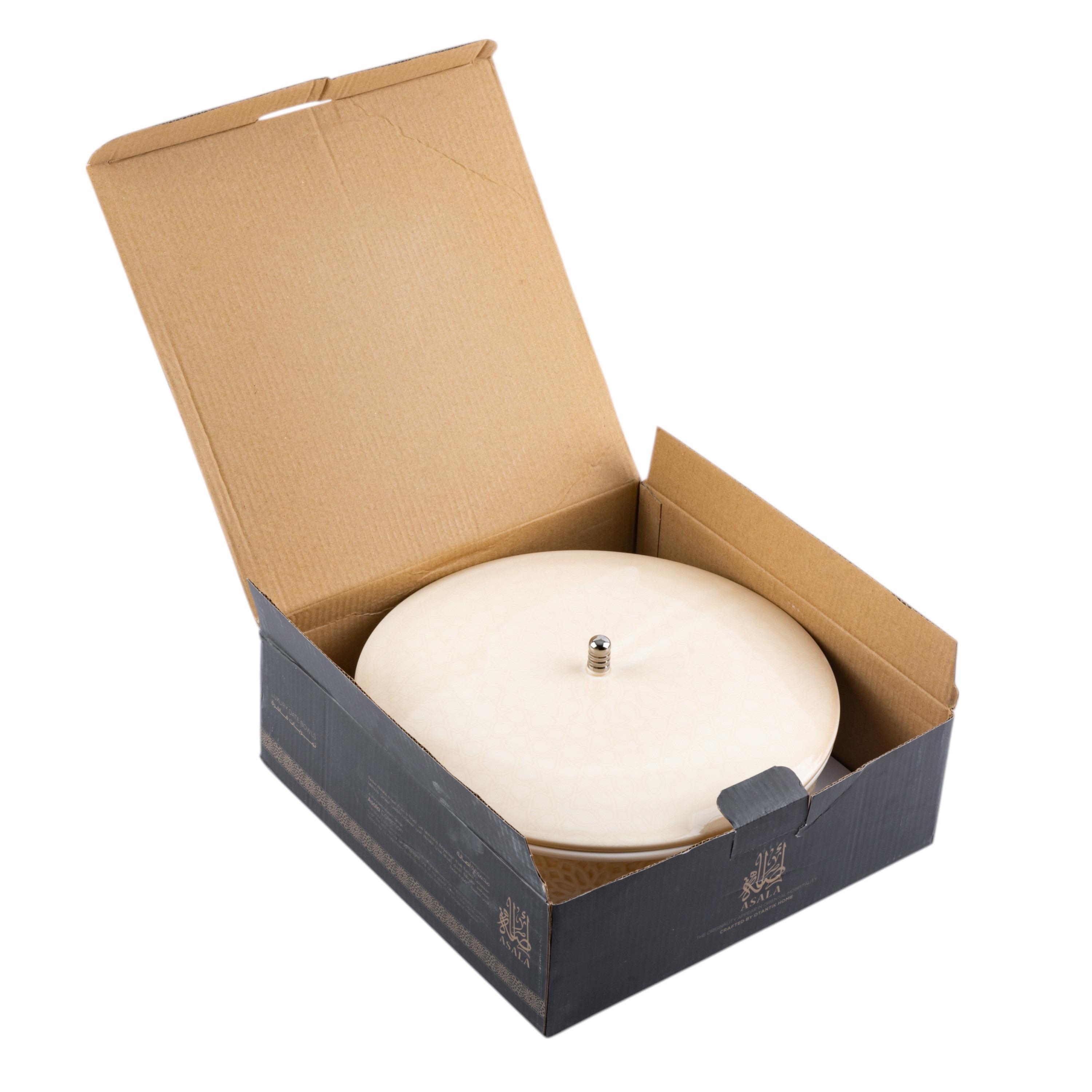 Asalah Porcelain Date Bowl with Lid - 28x28 cms-household-dining-dinnerware-bowls-image-3