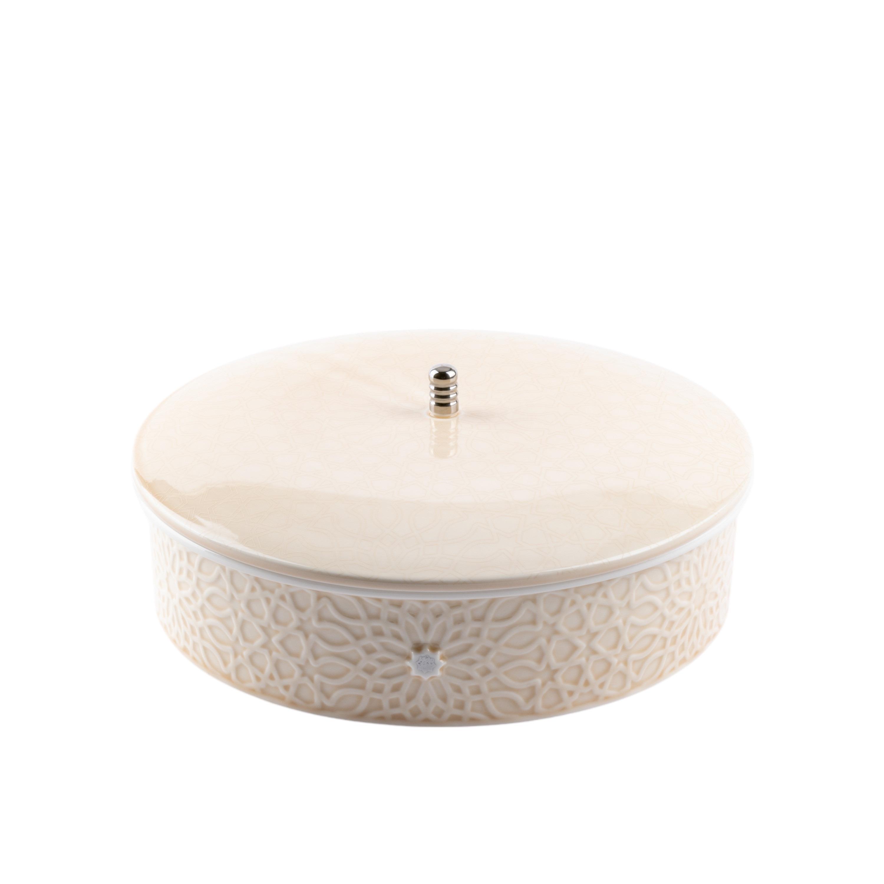 Asalah Porcelain Date Bowl with Lid - 28x28 cms-household-dining-dinnerware-bowls-image-4