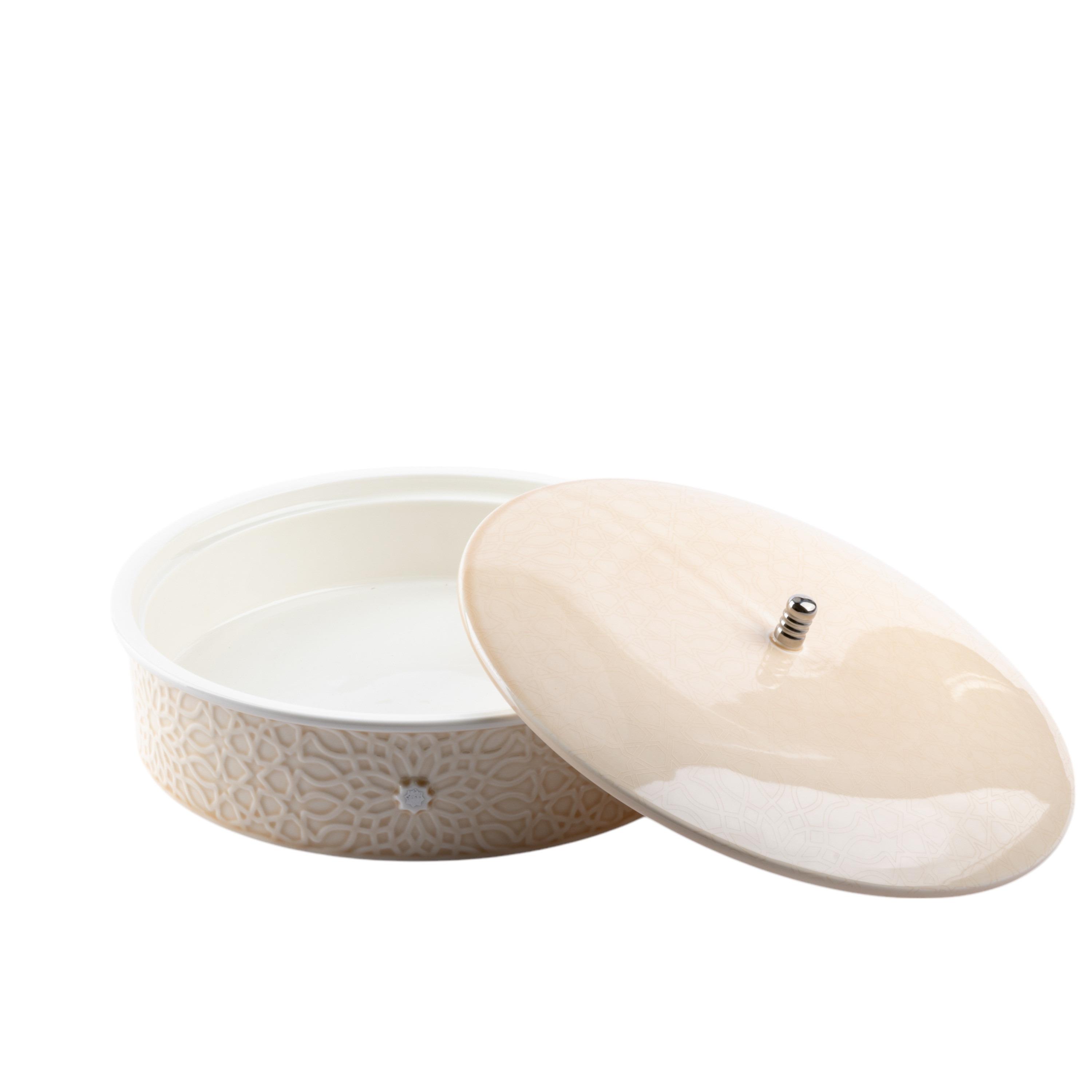 Asalah Porcelain Date Bowl with Lid - 28x28 cms-household-dining-dinnerware-bowls-image-5