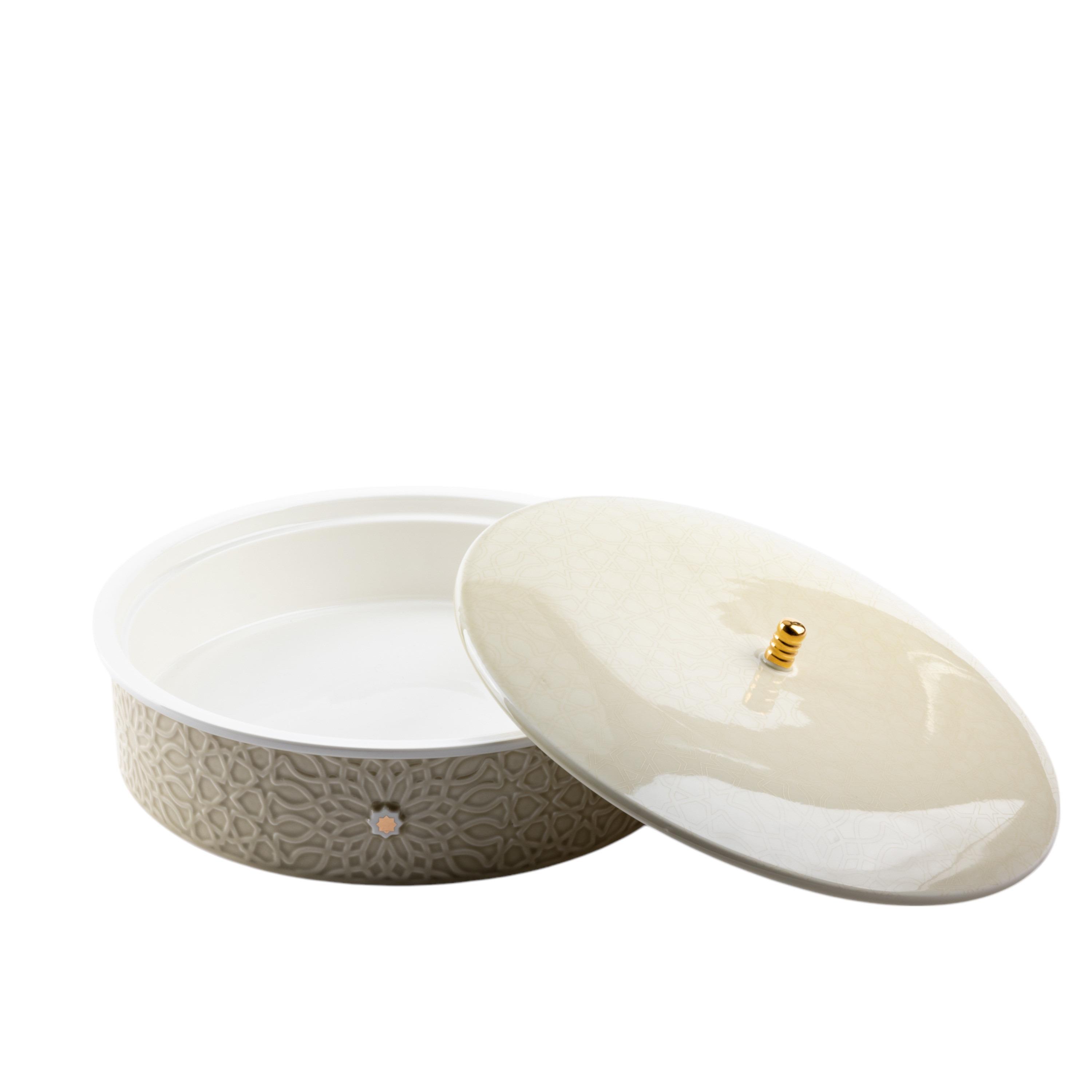 Asalah Porcelain Date Bowl with Lid - 28x28 cms-household-dining-dinnerware-bowls-image-4