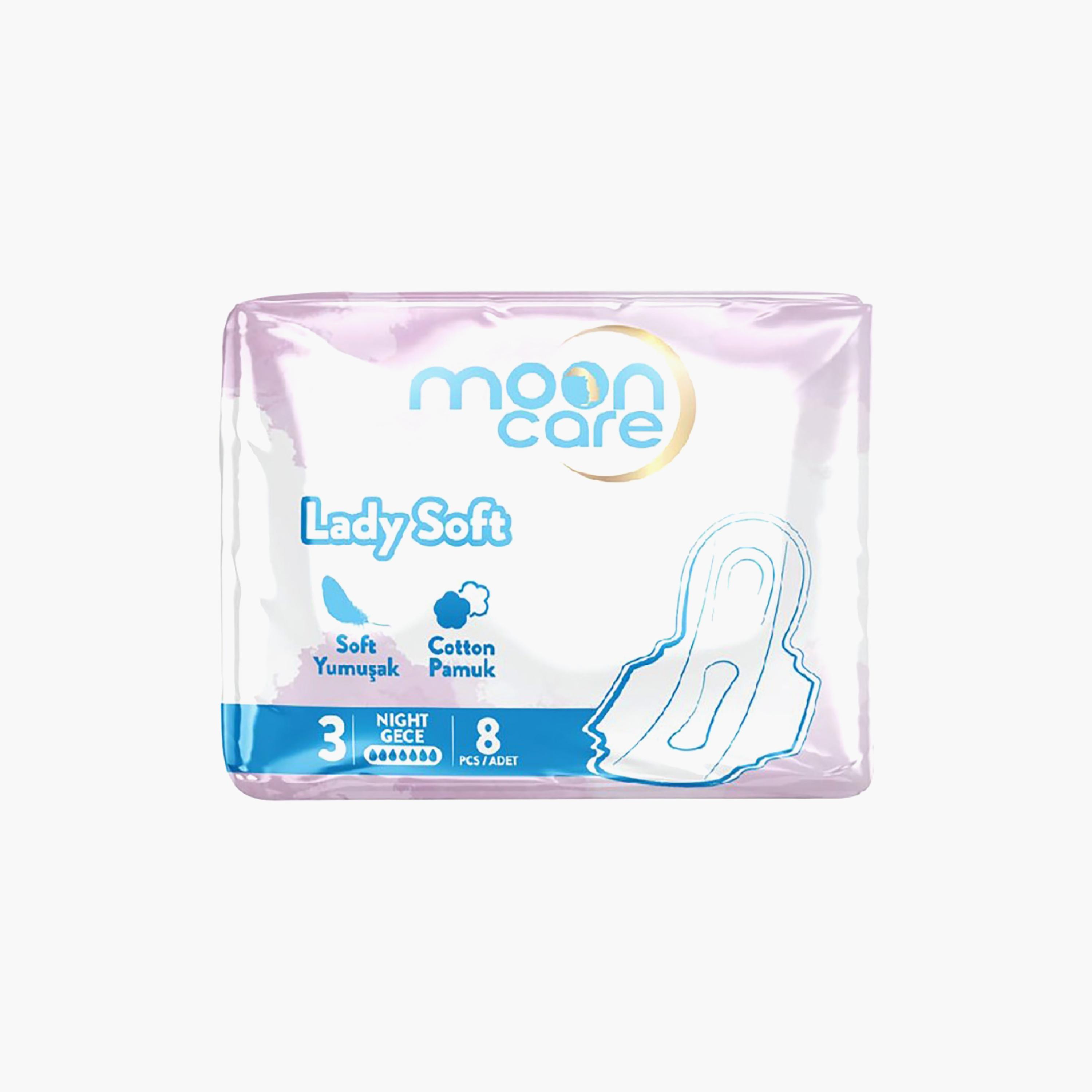 Mooncare 8-Piece Lady Soft Sanitary Napkin Night - Size 3-women-clothing-maternity-lingerie-panties-image-1