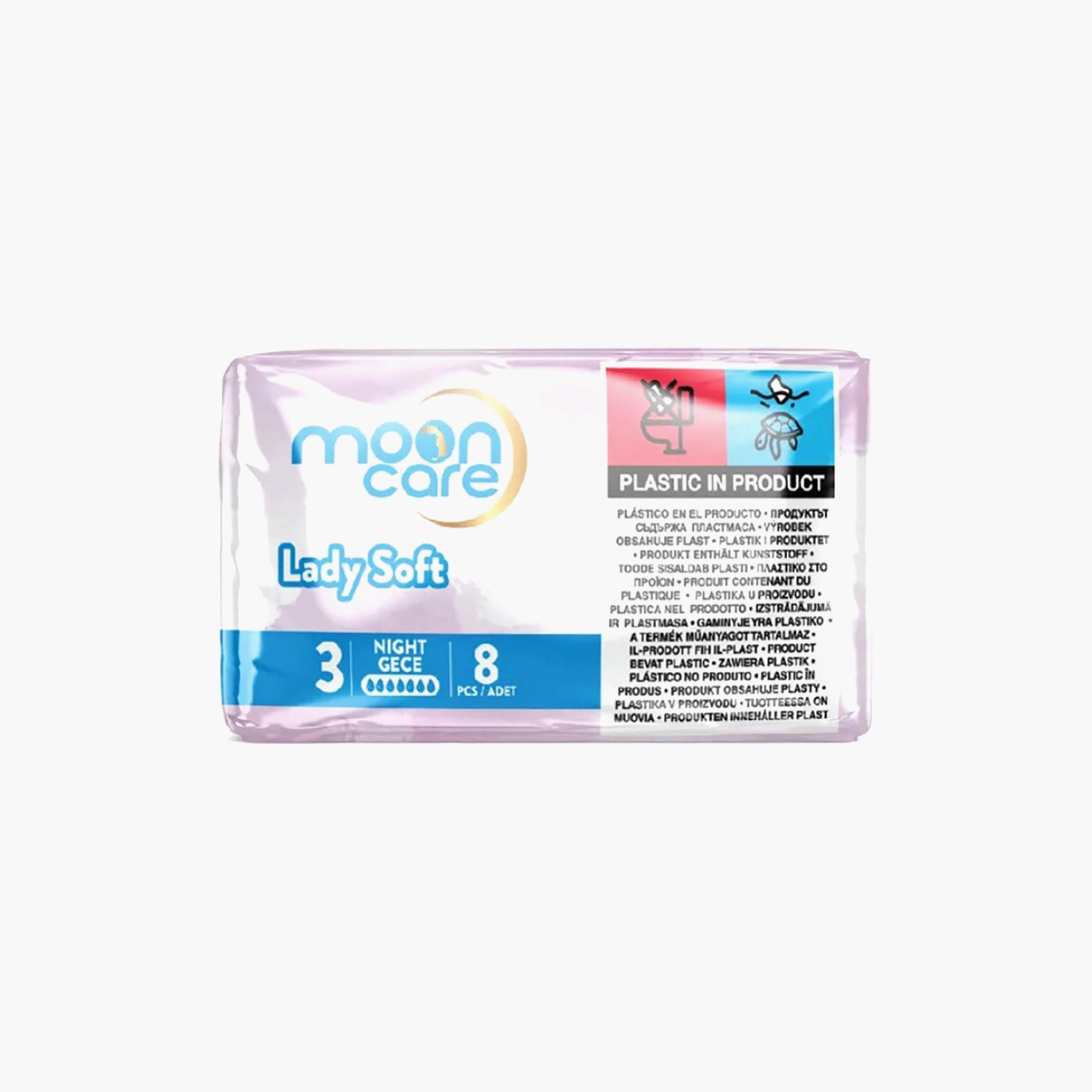 Mooncare 8-Piece Lady Soft Sanitary Napkin Night - Size 3-women-clothing-maternity-lingerie-panties-image-2