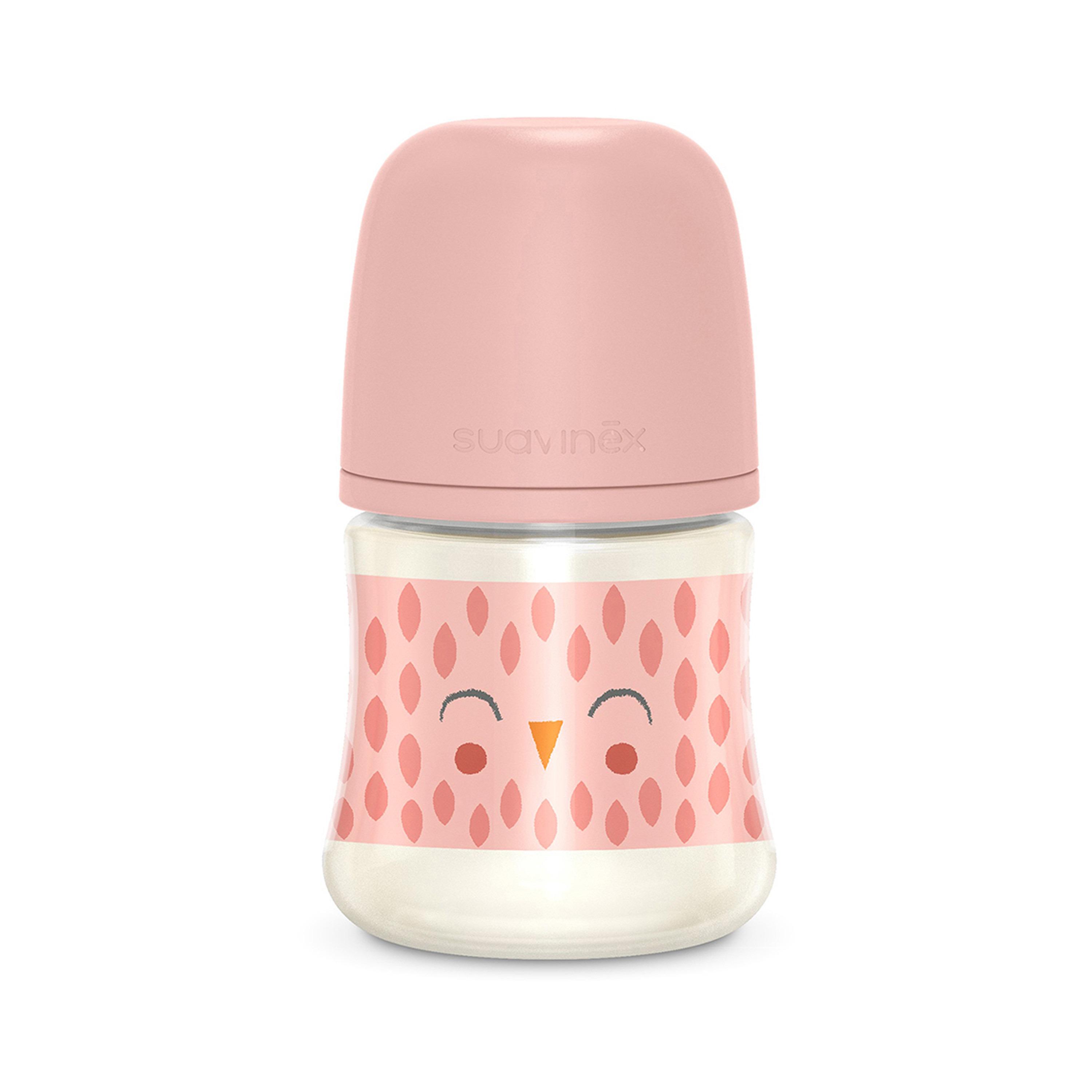 Suavinex Feeding Bottle 150ml PA SF S Feather Pk L3-baby-feeding-feedingbottles-bottlesandteats-image-1