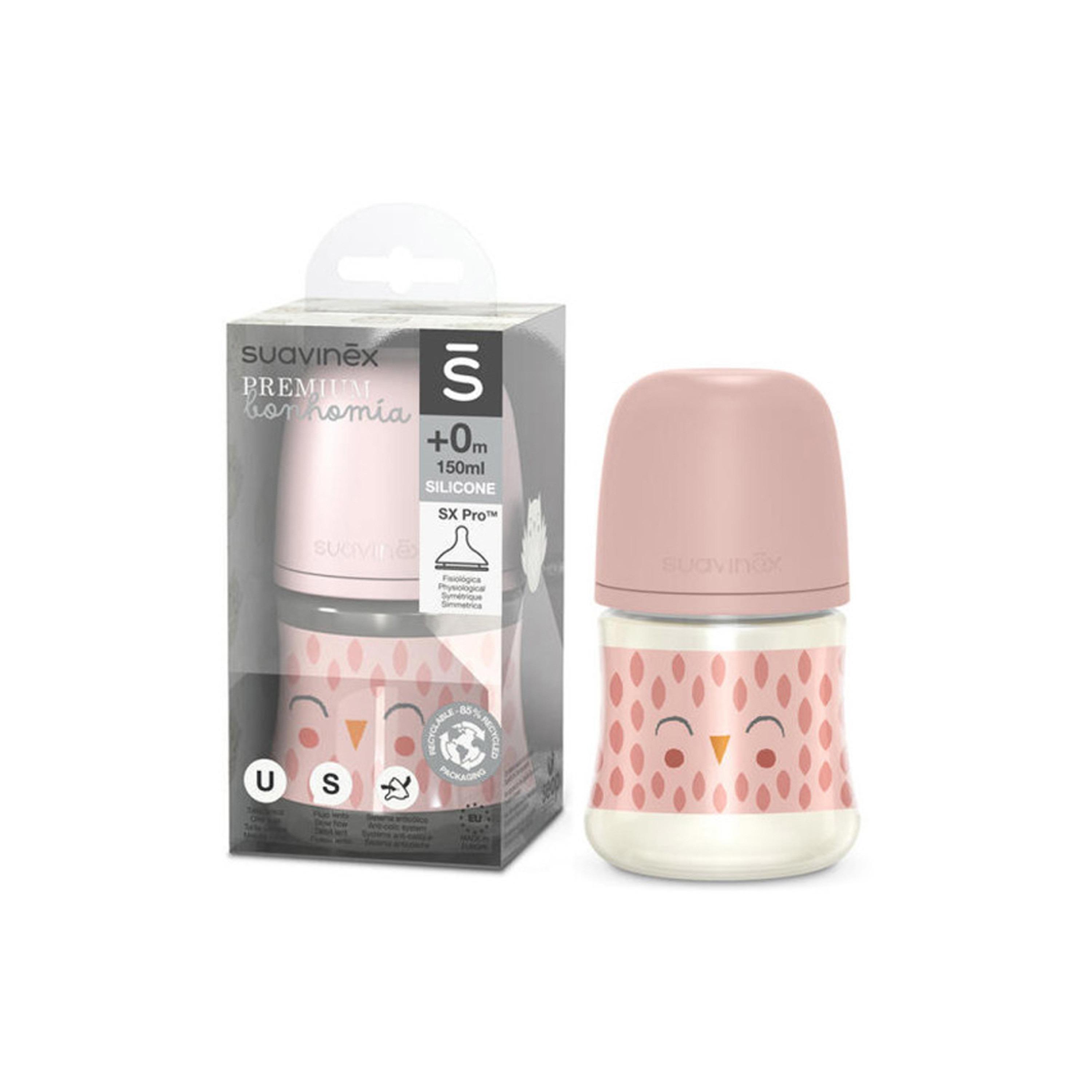 Suavinex Feeding Bottle 150ml PA SF S Feather Pk L3-baby-feeding-feedingbottles-bottlesandteats-image-3