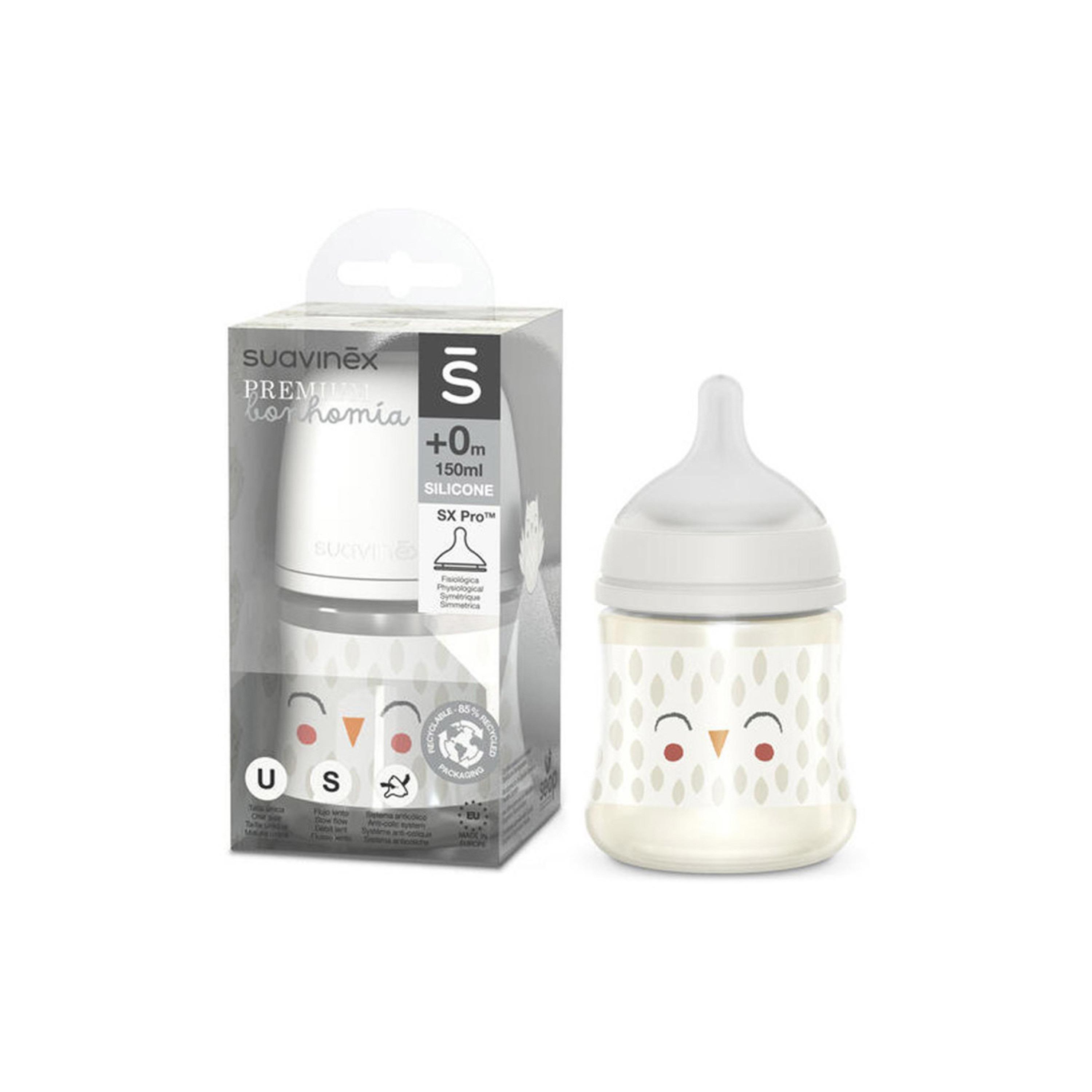 Suavinex Feeding Bottle 150ml PA SF S Feather Bg L3-baby-feeding-feedingbottles-bottlesandteats-image-3