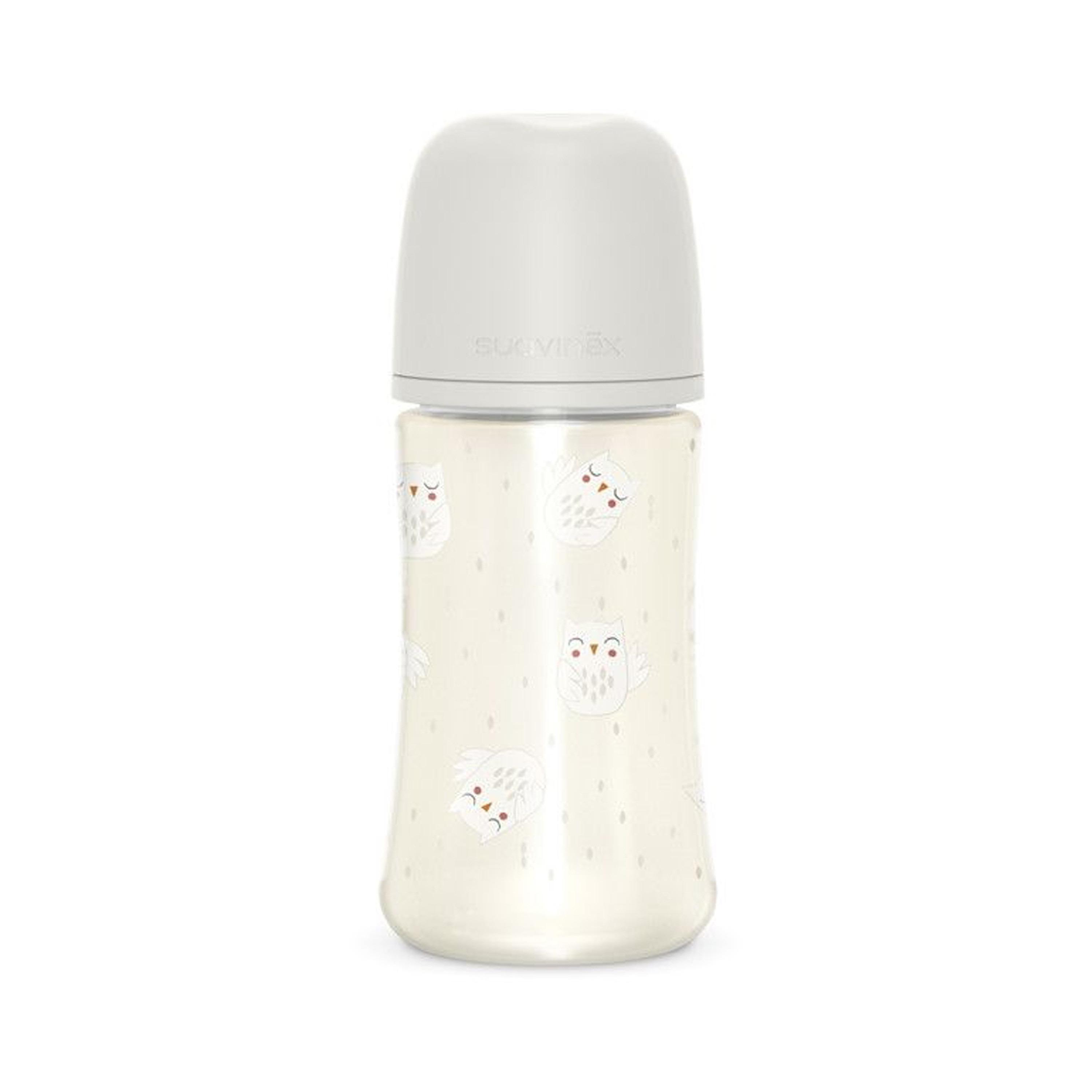 Suavinex Feeding Bottle 270ml PA SF S Owl Bg L3-baby-feeding-feedingbottles-bottlesandteats-image-1