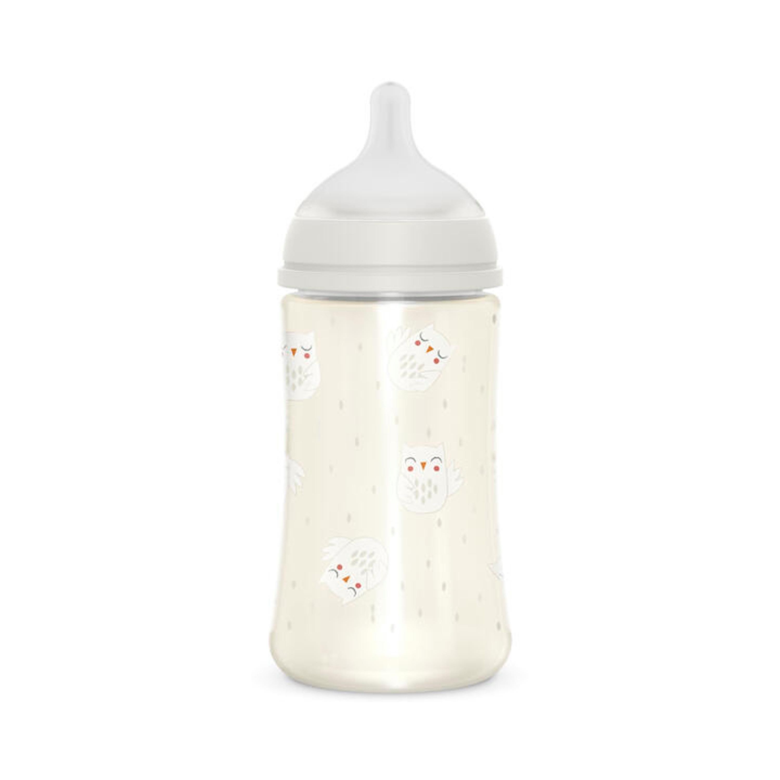 Suavinex Feeding Bottle 270ml PA SF S Owl Bg L3-baby-feeding-feedingbottles-bottlesandteats-image-2