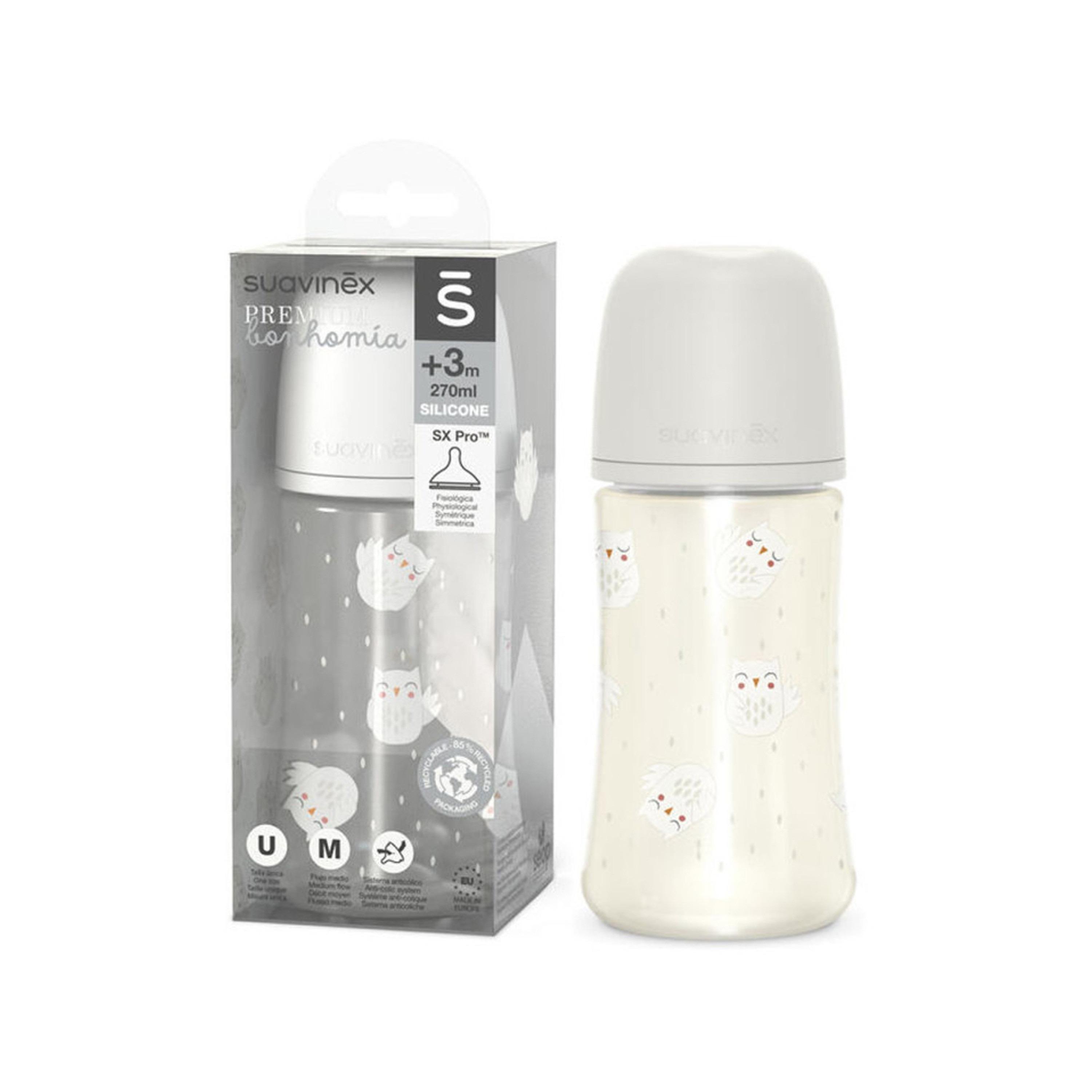 Suavinex Feeding Bottle 270ml PA SF S Owl Bg L3-baby-feeding-feedingbottles-bottlesandteats-image-3