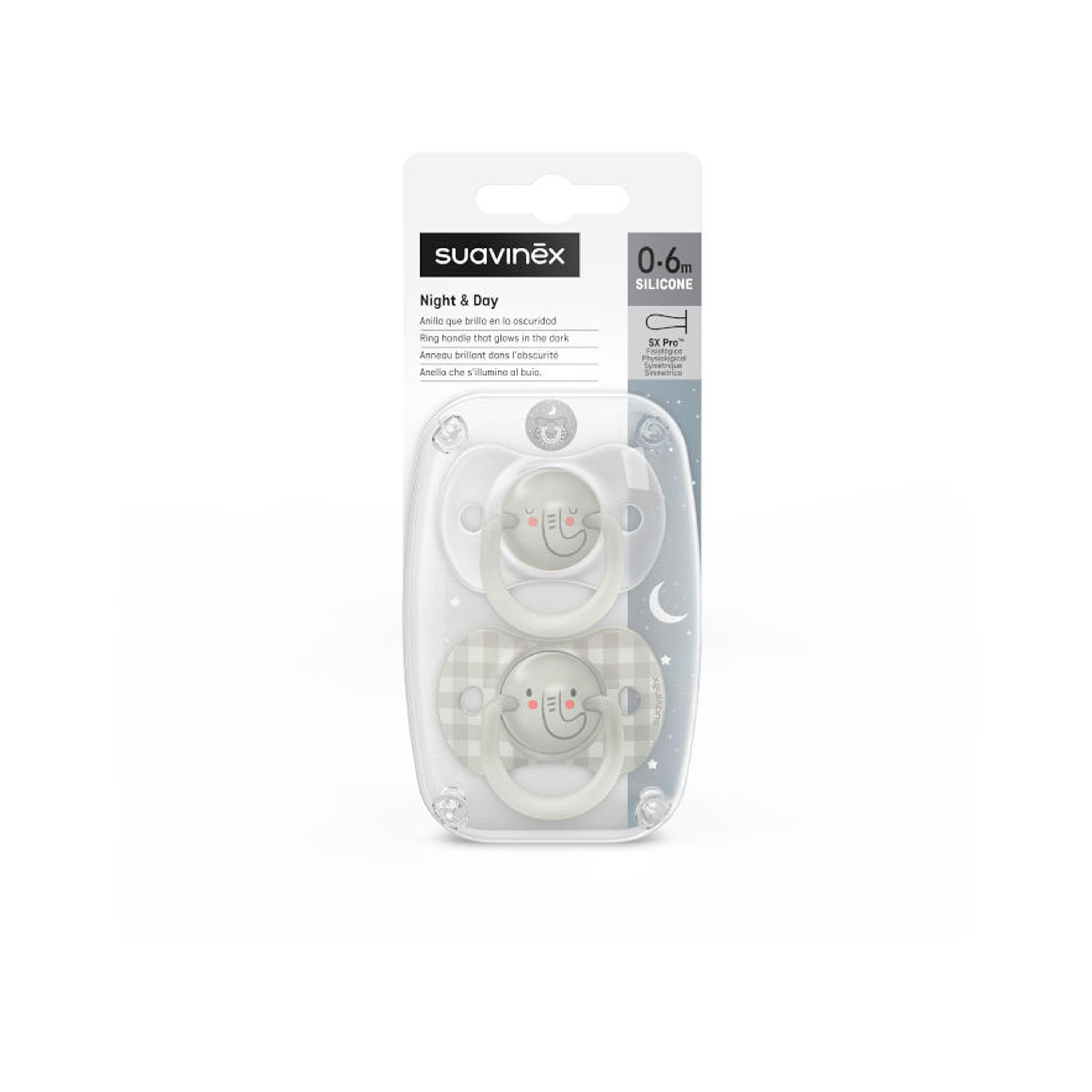 Suavinex Night Phy Soother S 0/6M 2U Elephant L3-baby-feeding-pacifiers-image-4