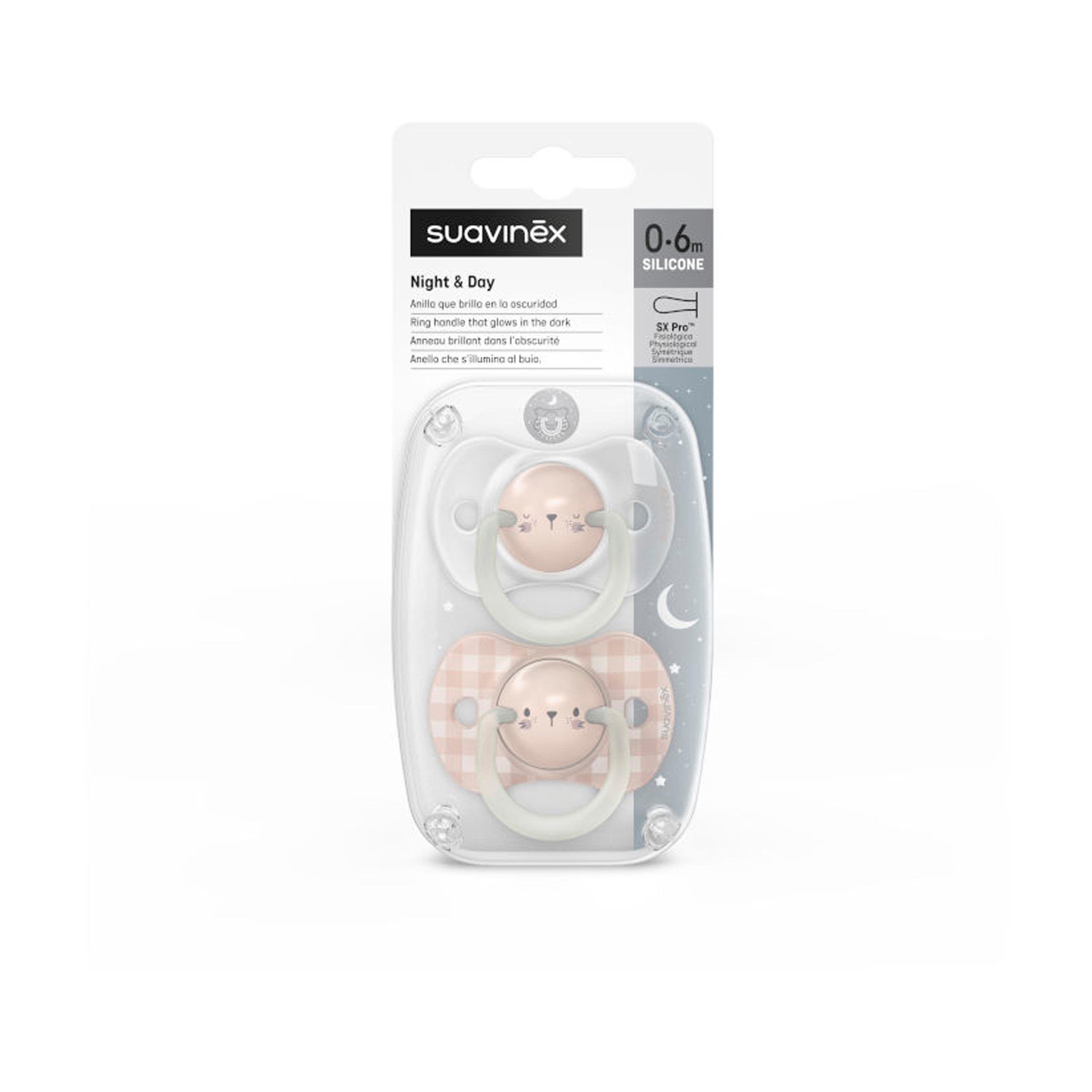 Suavinex Night Phy Soother S 0/6M 2U Rabbit L3-baby-feeding-pacifiers-image-4