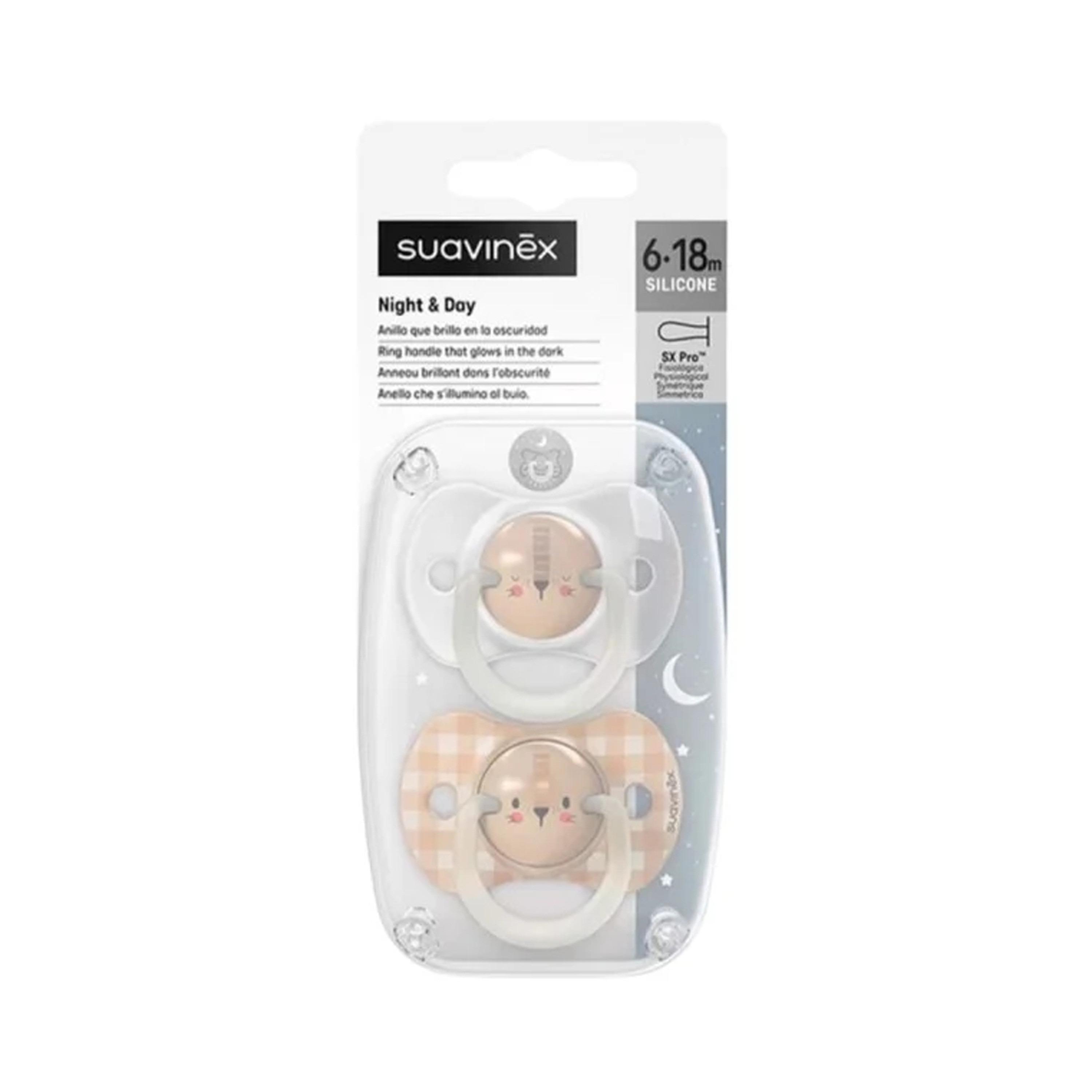 Suavinex Night Phy Soother S 6/18M 2U Lion L3-baby-feeding-pacifiers-image-4