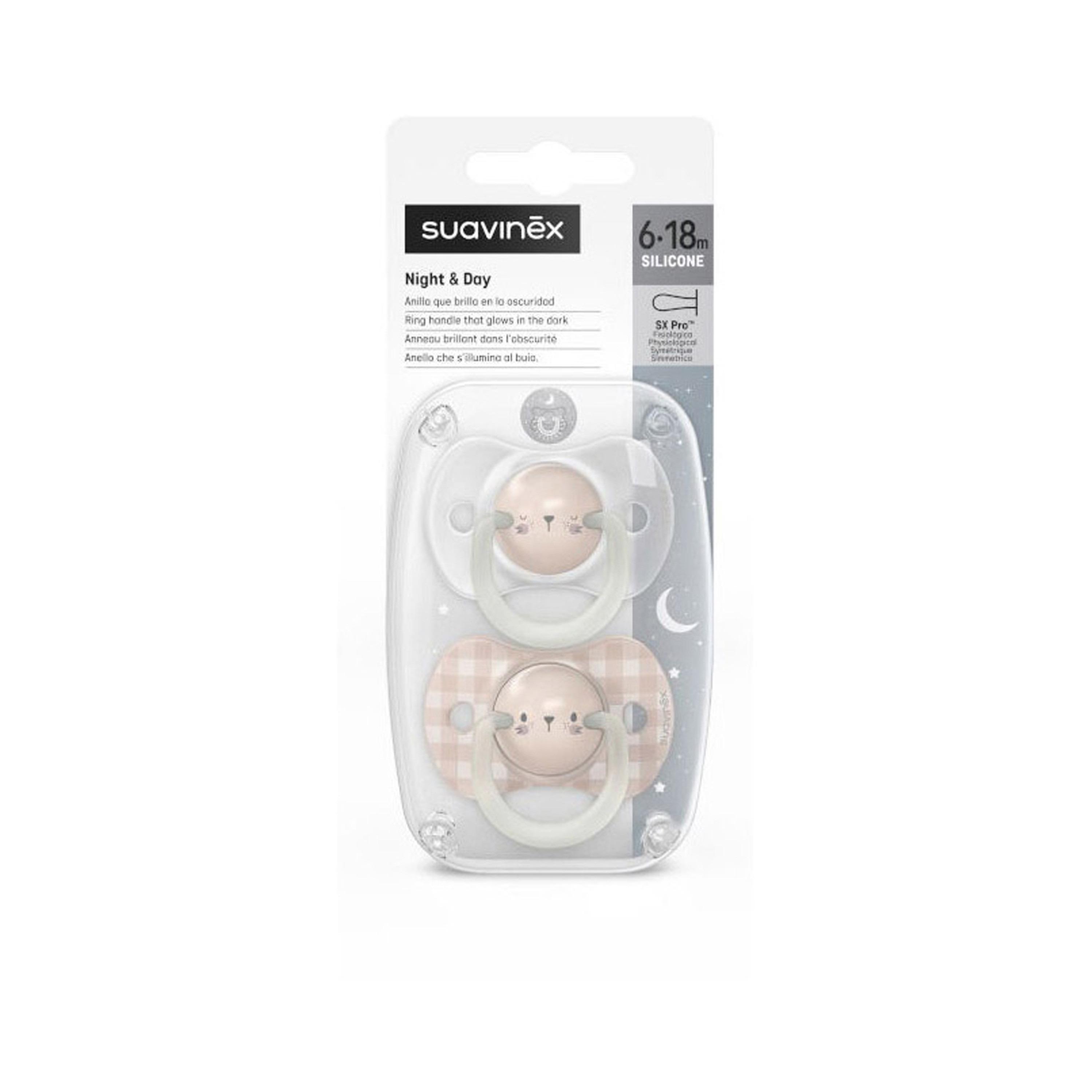Suavinex Night Phy Soother S 6/18M 2U Rabbit L3-baby-feeding-pacifiers-image-4
