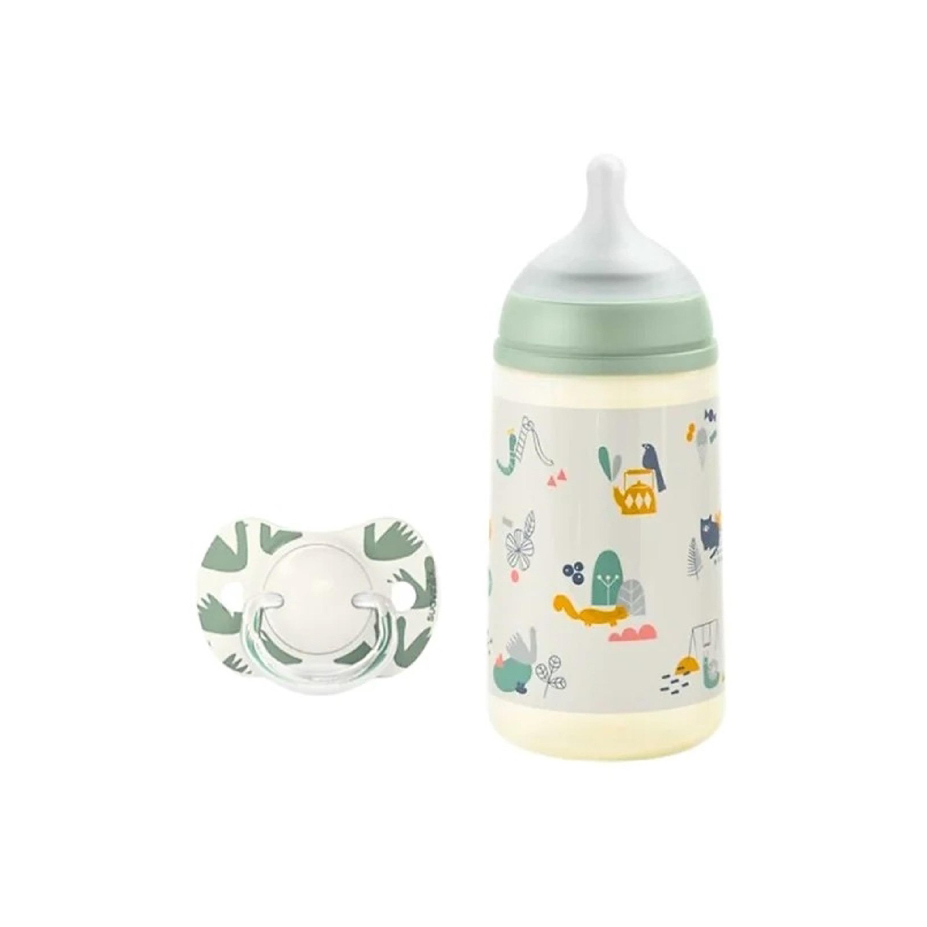 Suavinex Set 270ml+Soother Phy 6/18+Clip Walk L3-baby-feeding-feedingbottles-bottlesandteats-image-2