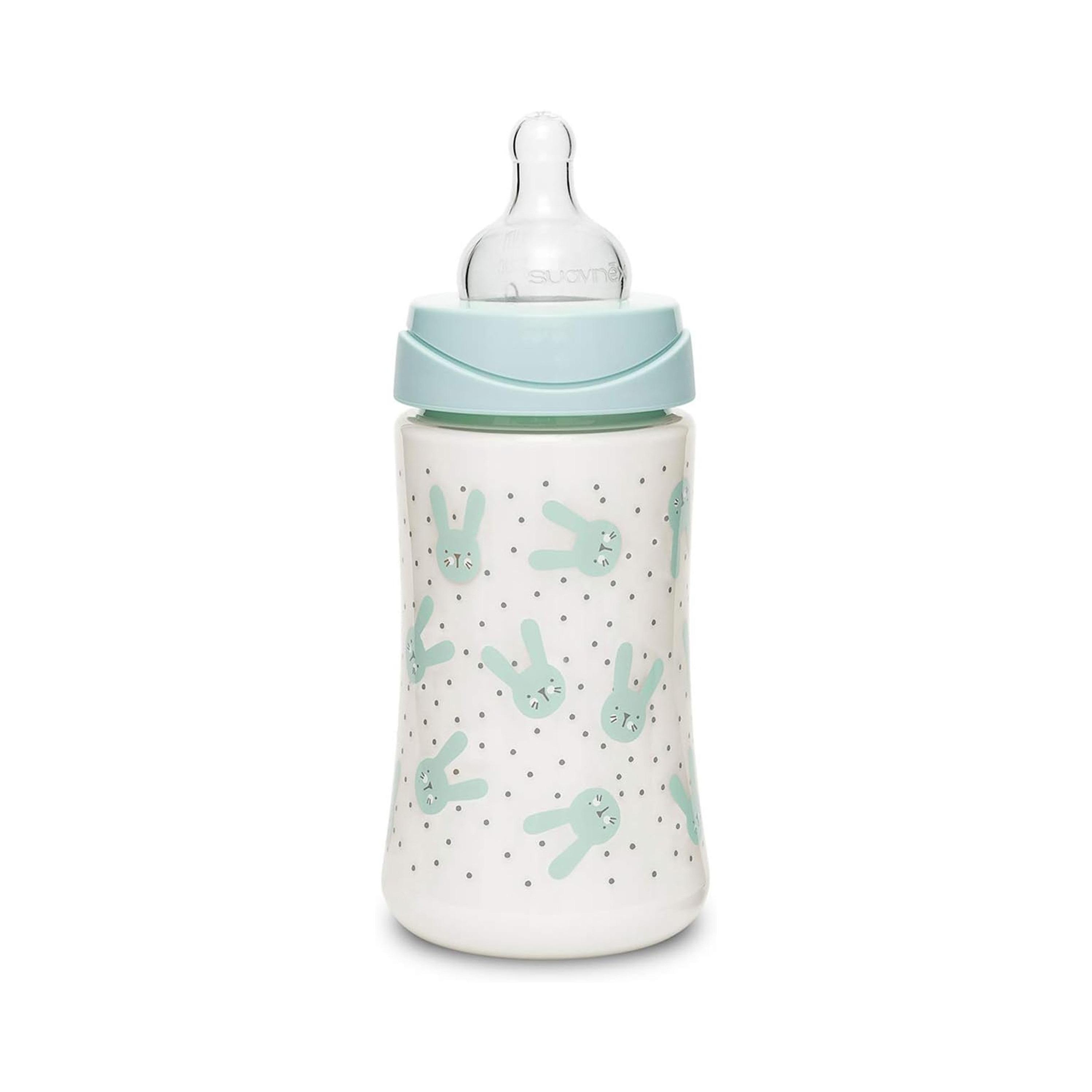 زجاجة رضاعة بحلمة 3 وضعيات سعة 270 مل بطبعة أرنب L1 من سوافينكس-baby-feeding-feedingbottles-bottlesandteats-image-2