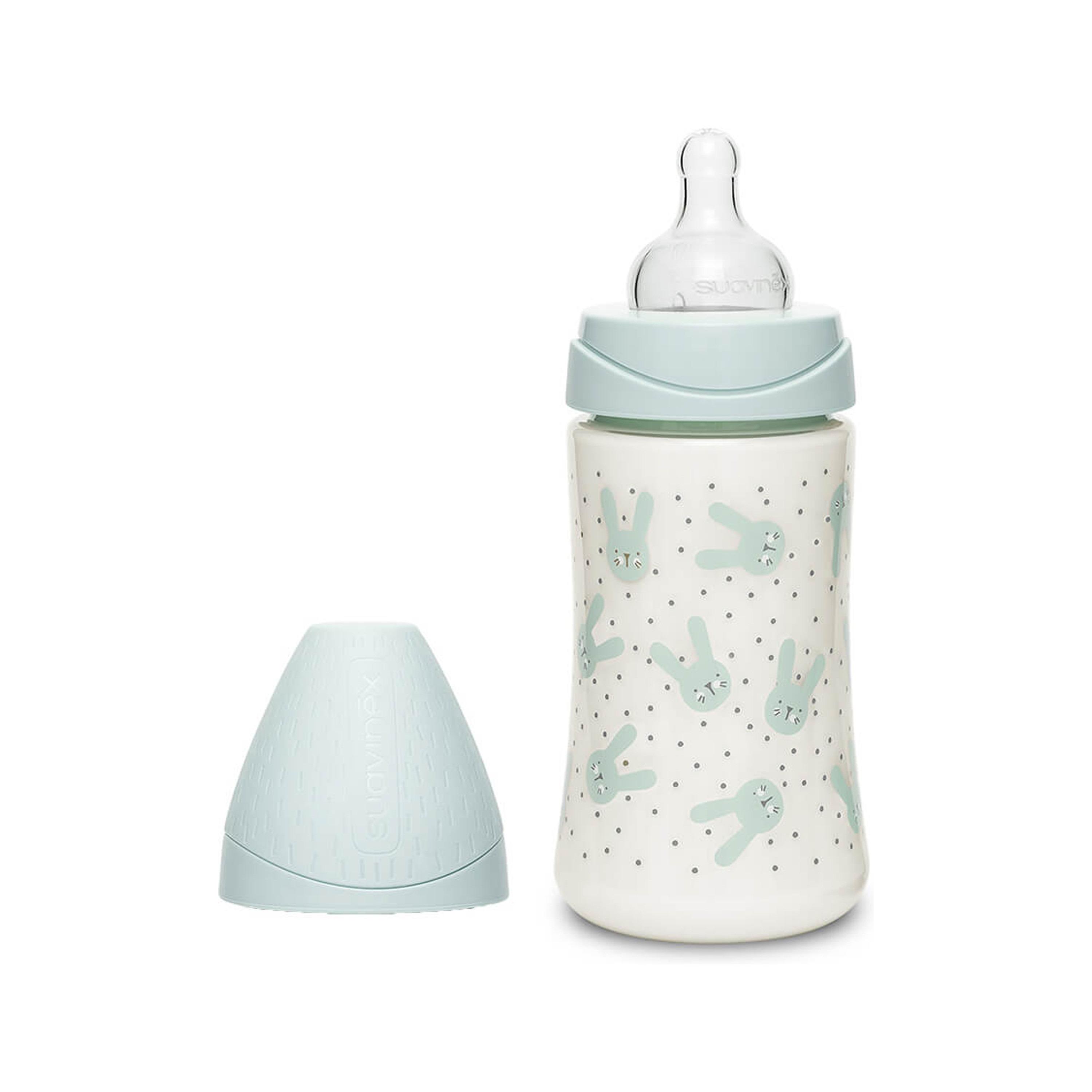 زجاجة رضاعة بحلمة 3 وضعيات سعة 270 مل بطبعة أرنب L1 من سوافينكس-baby-feeding-feedingbottles-bottlesandteats-image-3