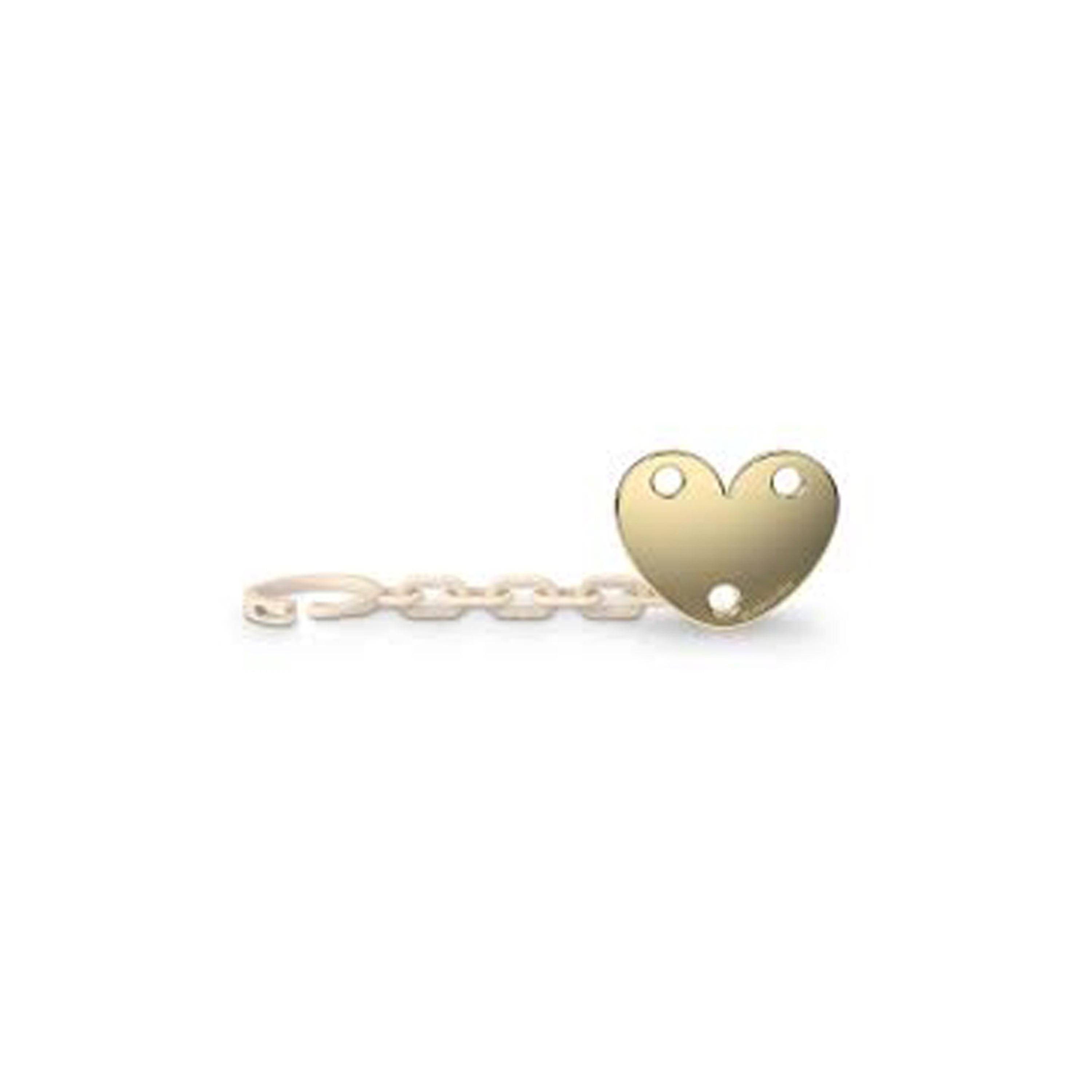 مشبك لهاية فاخر بتصميم قلب تشكيلة "جوي" باللون البيج - من صوافينيكس-baby-feeding-pacifiers-image-1