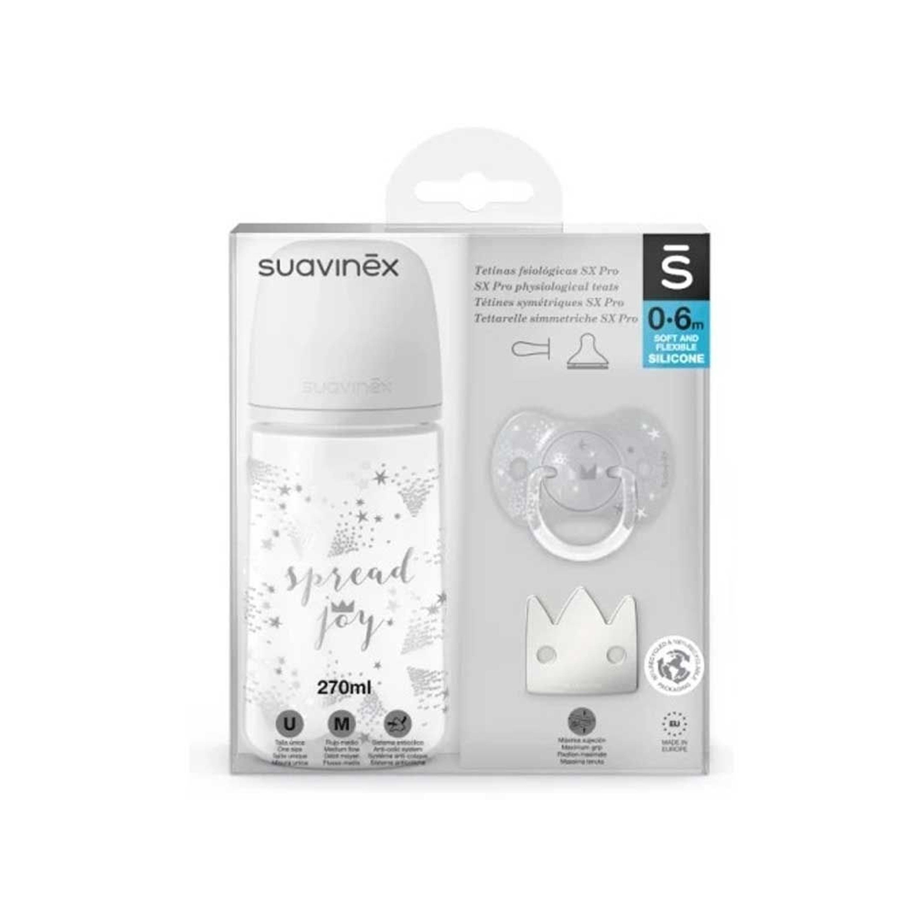 Suavinex Set 270ml+Soother Phy 0/6+Clip Joy Gy-baby-feeding-feedingbottles-bottlesandteats-image-3