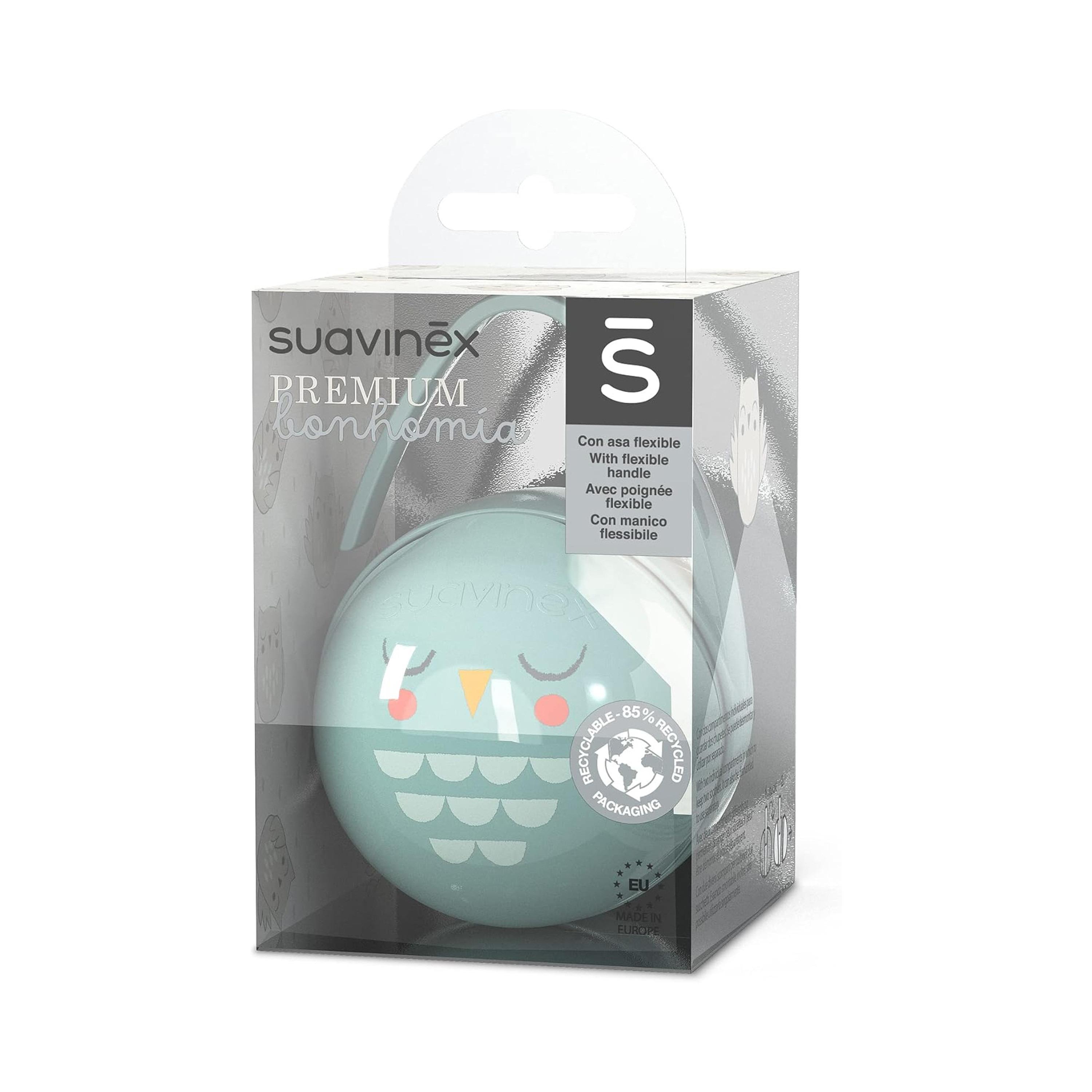 Suavinex Duo Soother Holder Hygge Owl Bl L3-baby-feeding-pacifiers-image-2