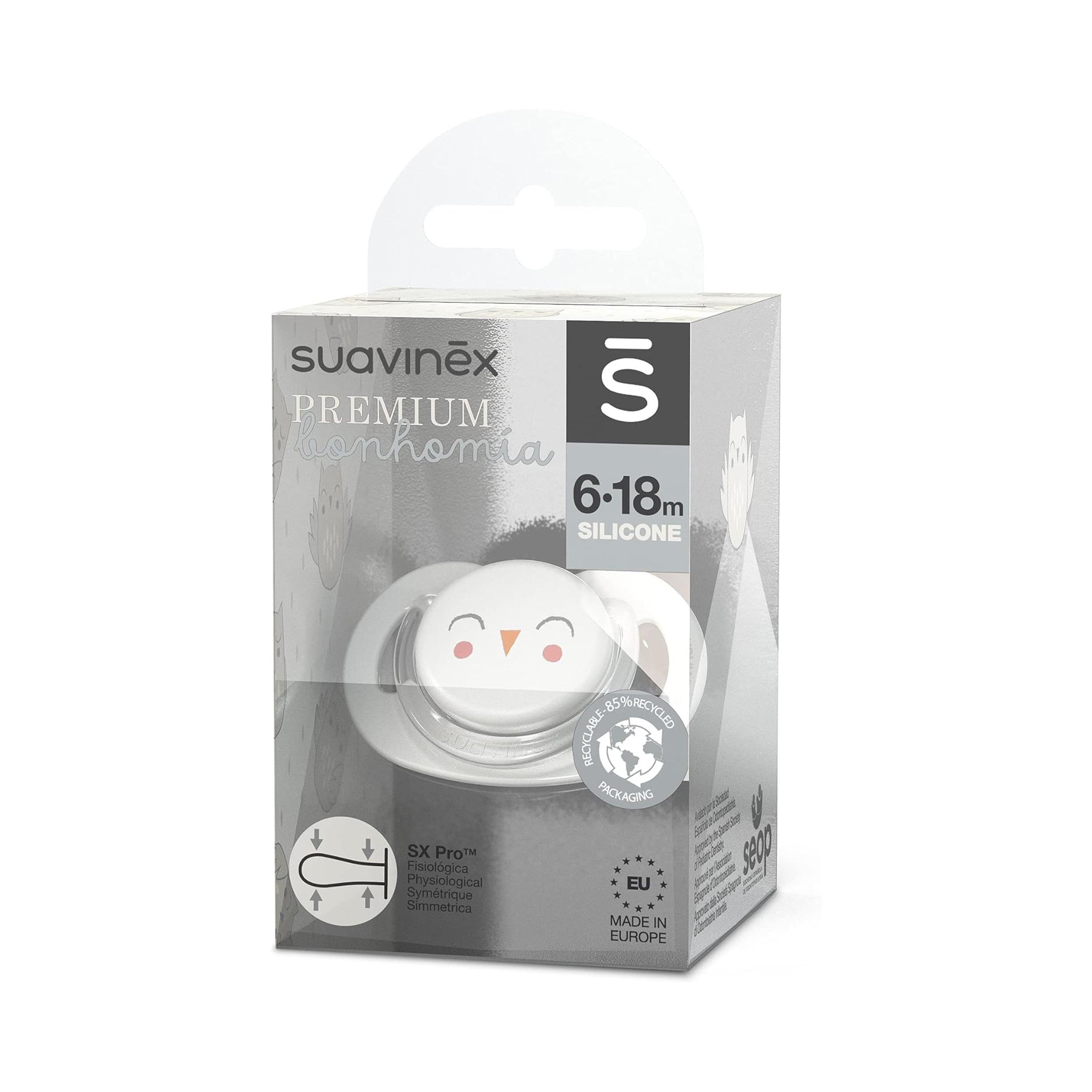 Suavinex Prem Phy Soother S 6/18 Owl Bg L3-baby-feeding-pacifiers-image-3