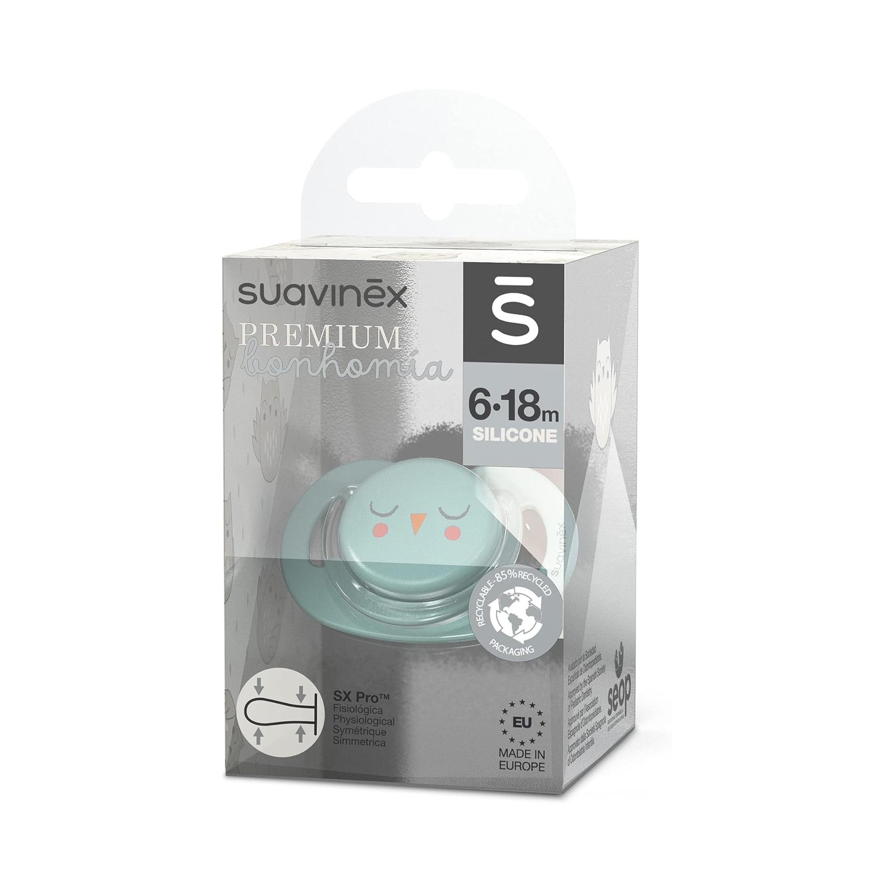 Suavinex Prem Phy Soother S 6/18 Owl Gr L3-baby-feeding-pacifiers-image-3