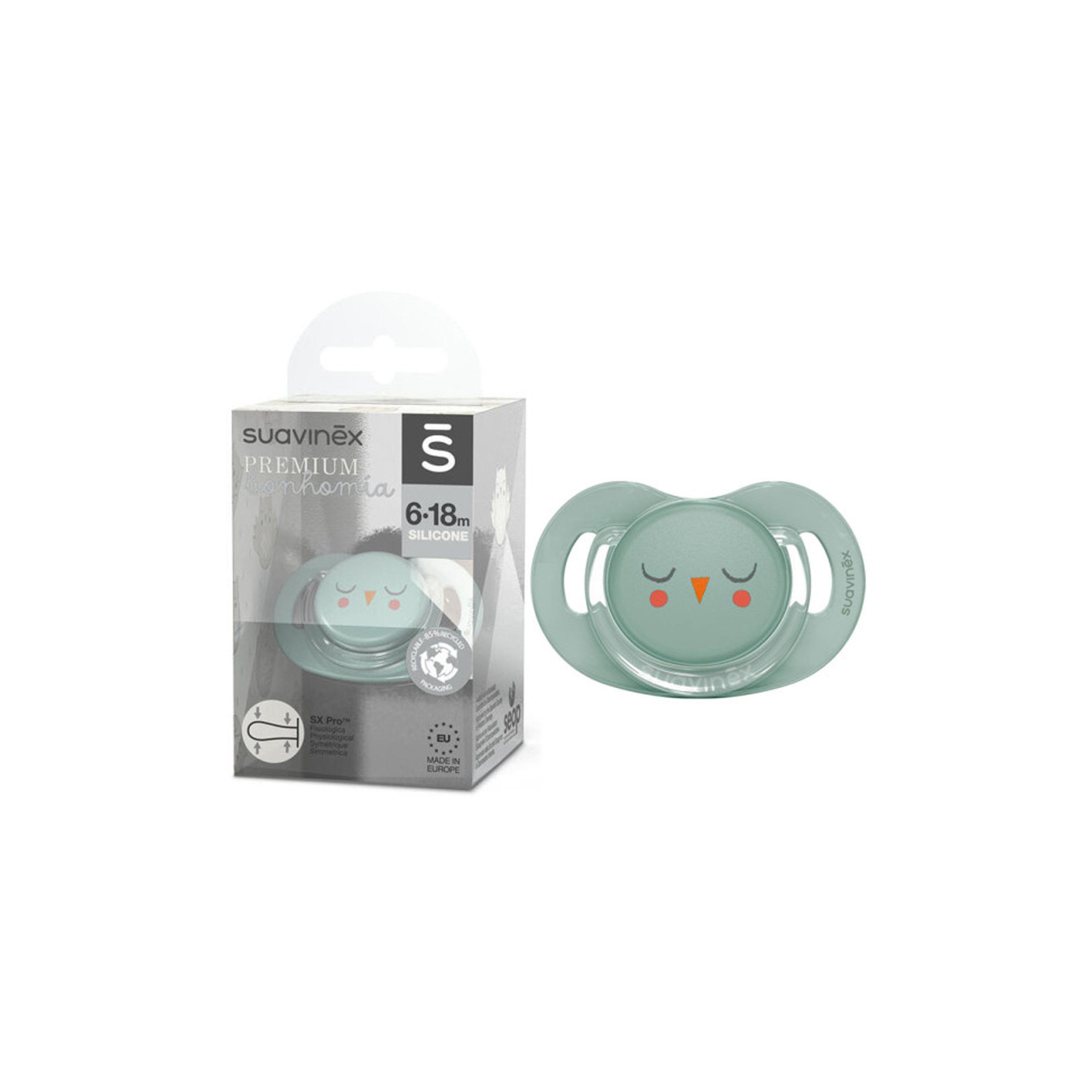 Suavinex Prem Phy Soother S 6/18 Owl Gr L3-baby-feeding-pacifiers-image-4