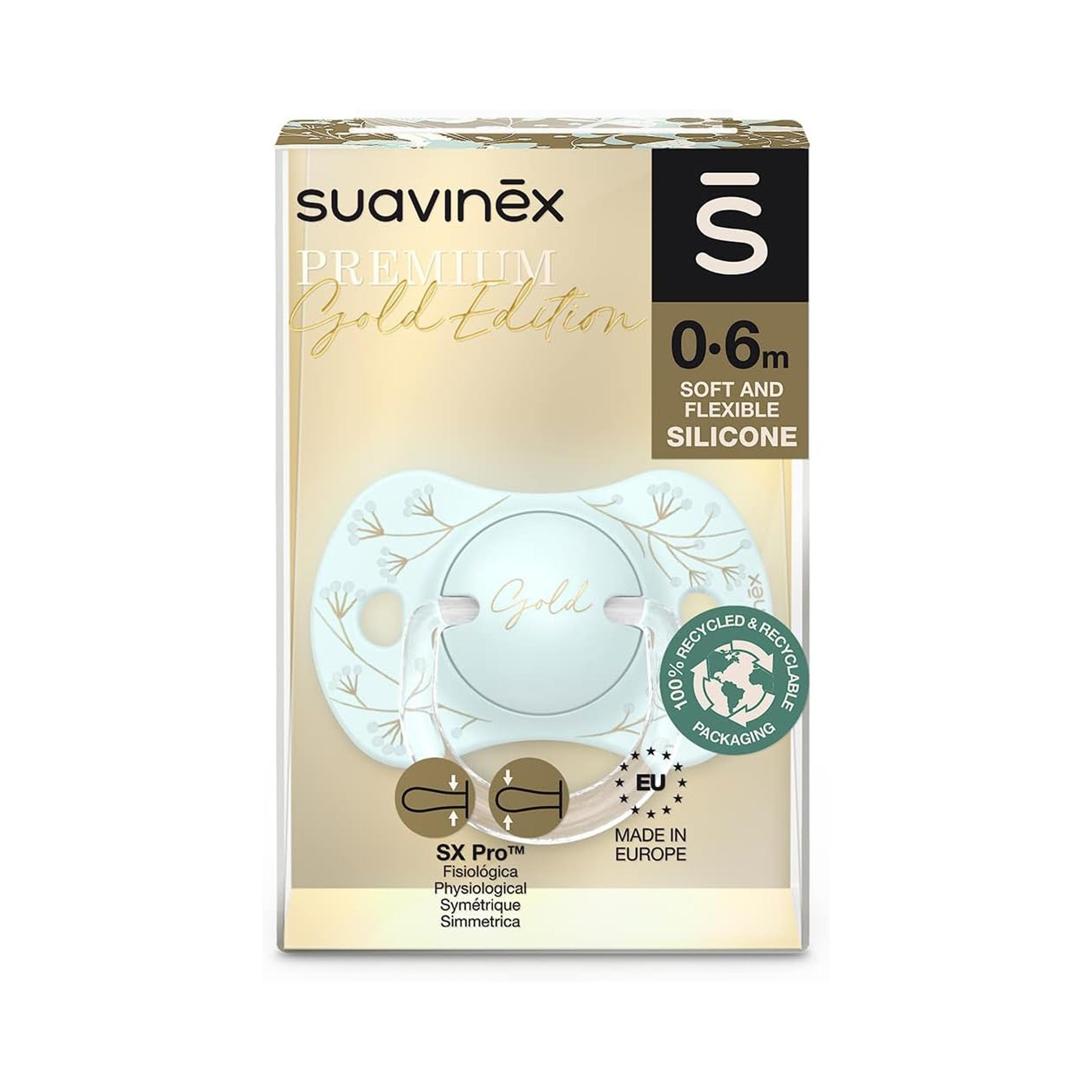 Suavinex Phy Soother S 0/6M Premium Gold Bl-baby-feeding-pacifiers-image-3
