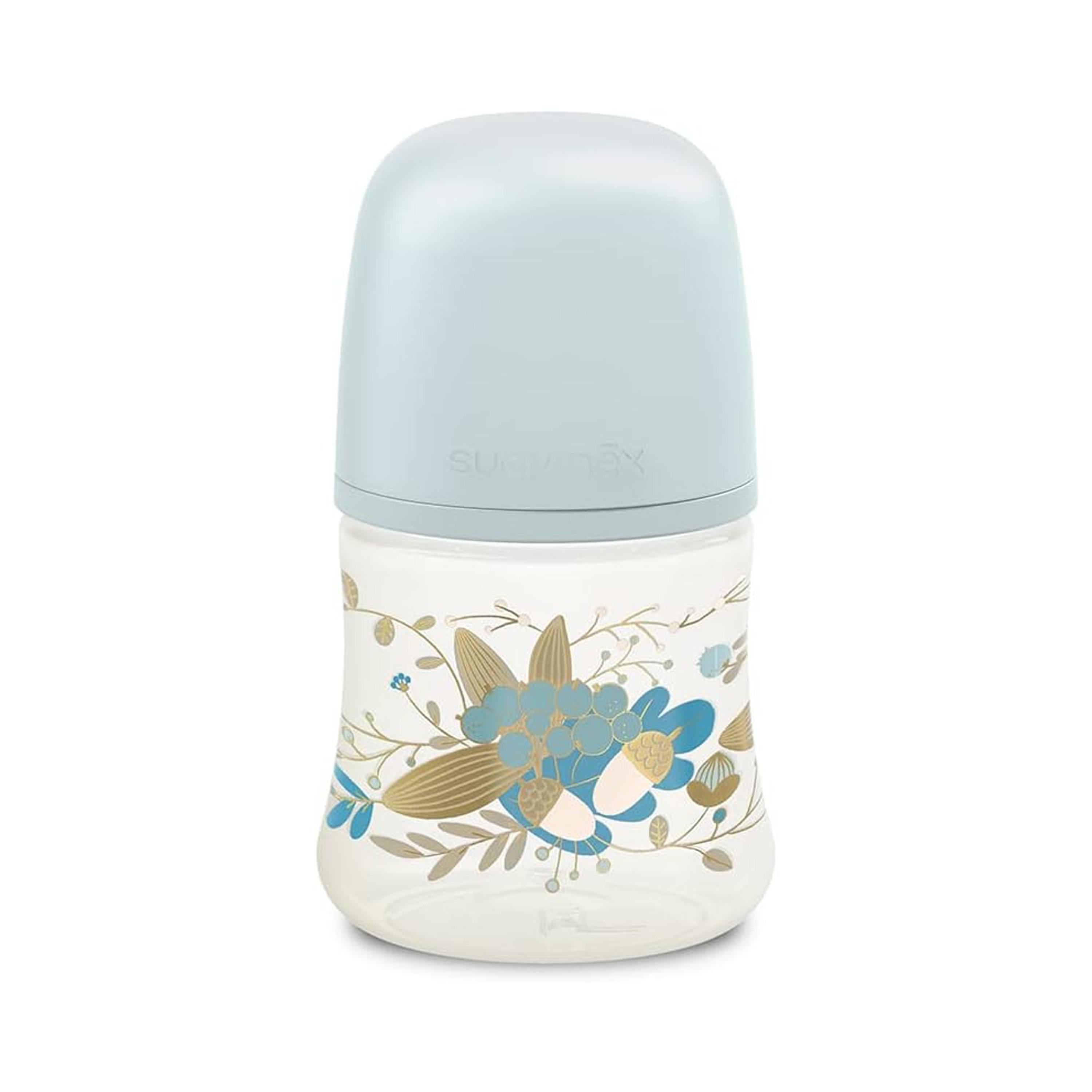 Suavinex Feeding Bottle 150ml PA Phy Fs S Gold Bl-baby-feeding-feedingbottles-bottlesandteats-image-1