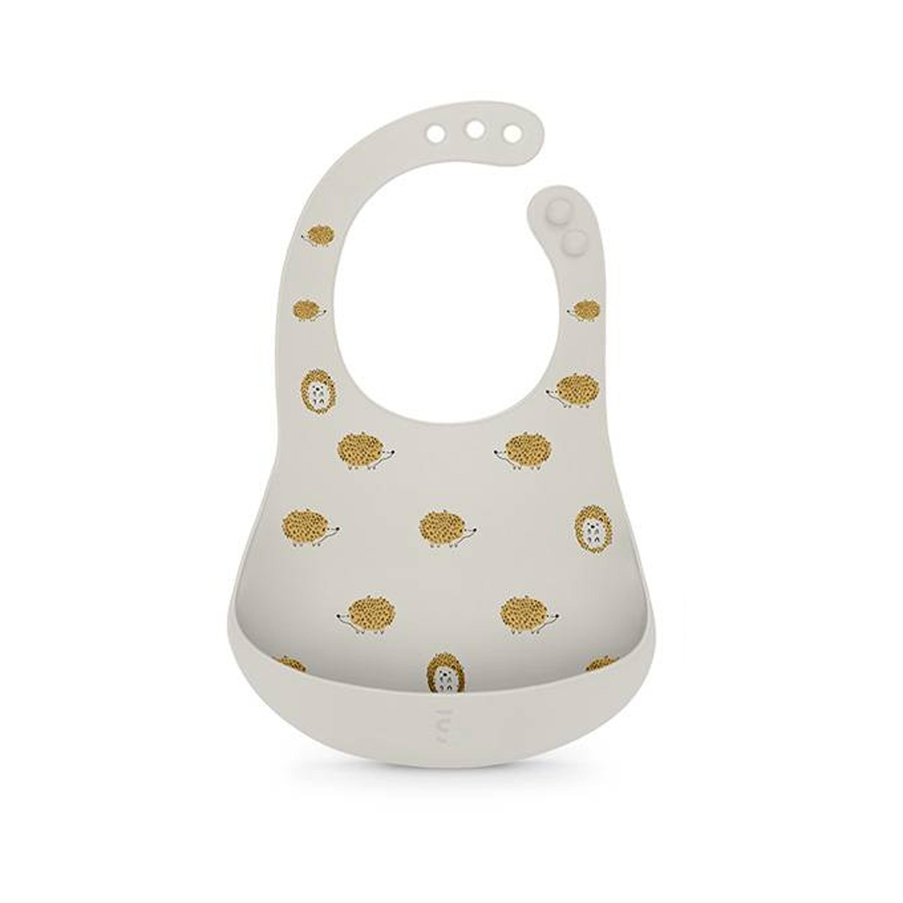 Suavinex Silicone Bibs Grey/Yellow - Pack Of 2-baby-feeding-bibs-image-2
