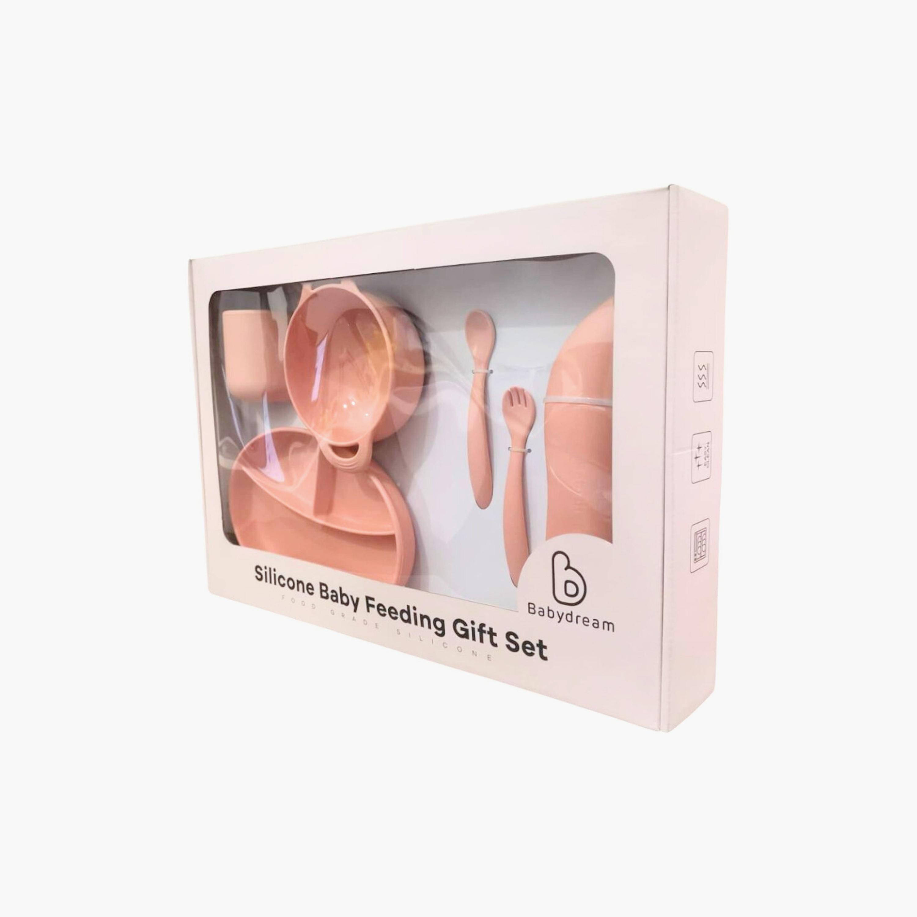 Babydream 6-Piece Silicone Baby Feeding Set - Beige-baby-feeding-mealtimeessentials-image-2