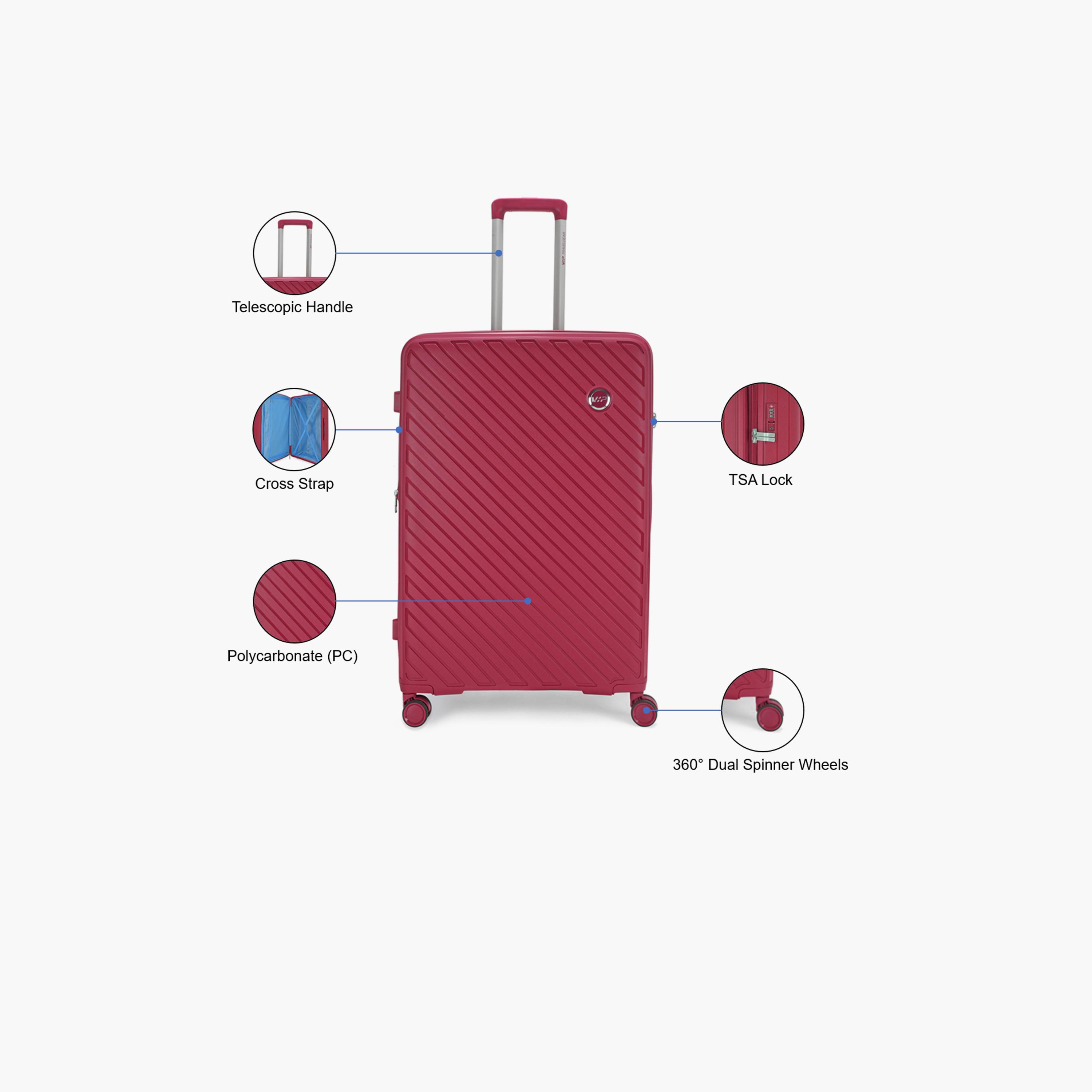 VIP Haze Plus 67 CM Medium Check-in Polycarbonate Hard Sided 4-Wheeler Spinner Trolley Bag with TSA-approved Combination Lock | HAZE PLUS-travel-luggagesandbags-luggage-image-3