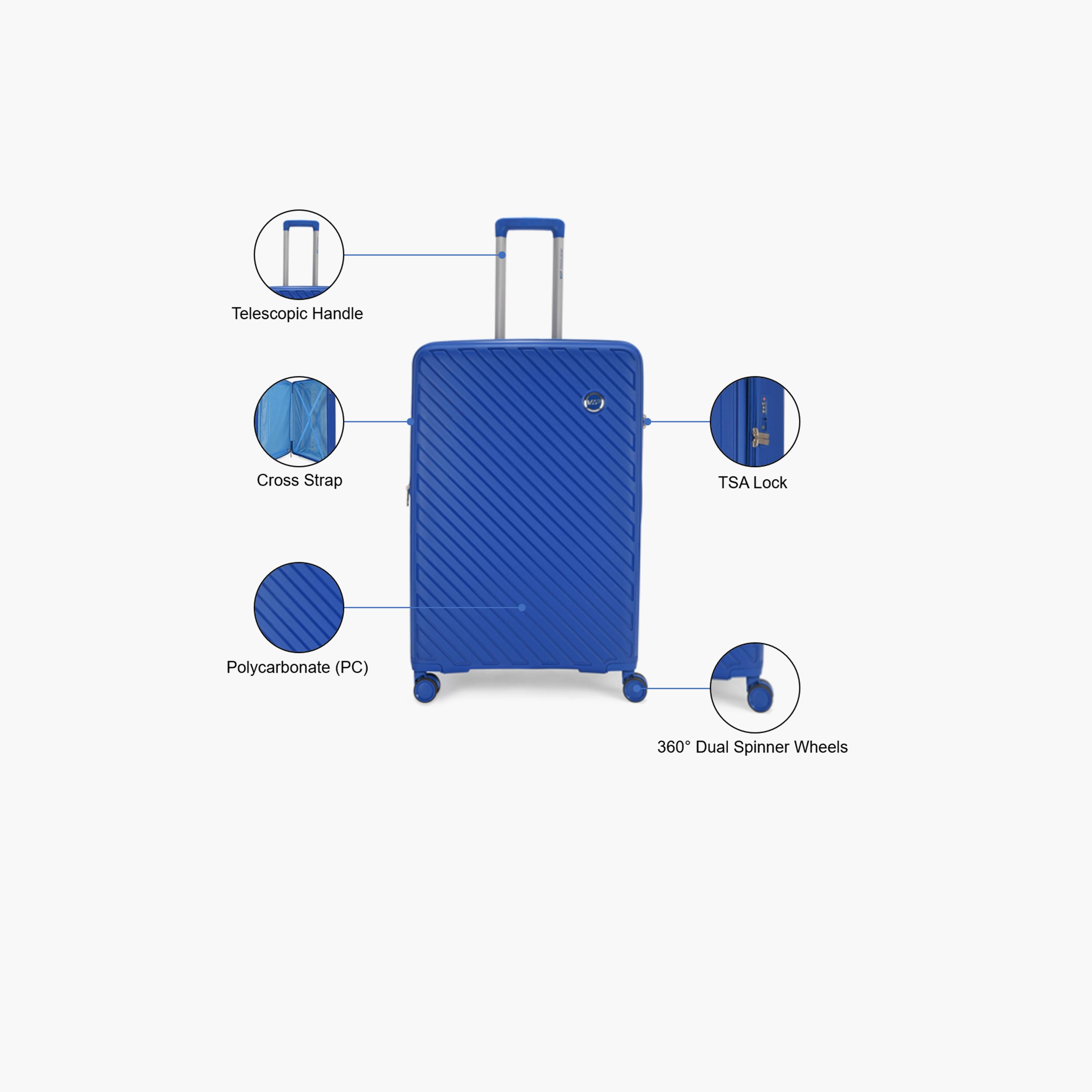 VIP Haze Plus 56 CM Small Cabin Polycarbonate Hard Sided 4-Wheeler Spinner Trolley Bag with TSA-approved Combination Lock | HAZE PLUS-travel-luggagesandbags-luggage-image-3