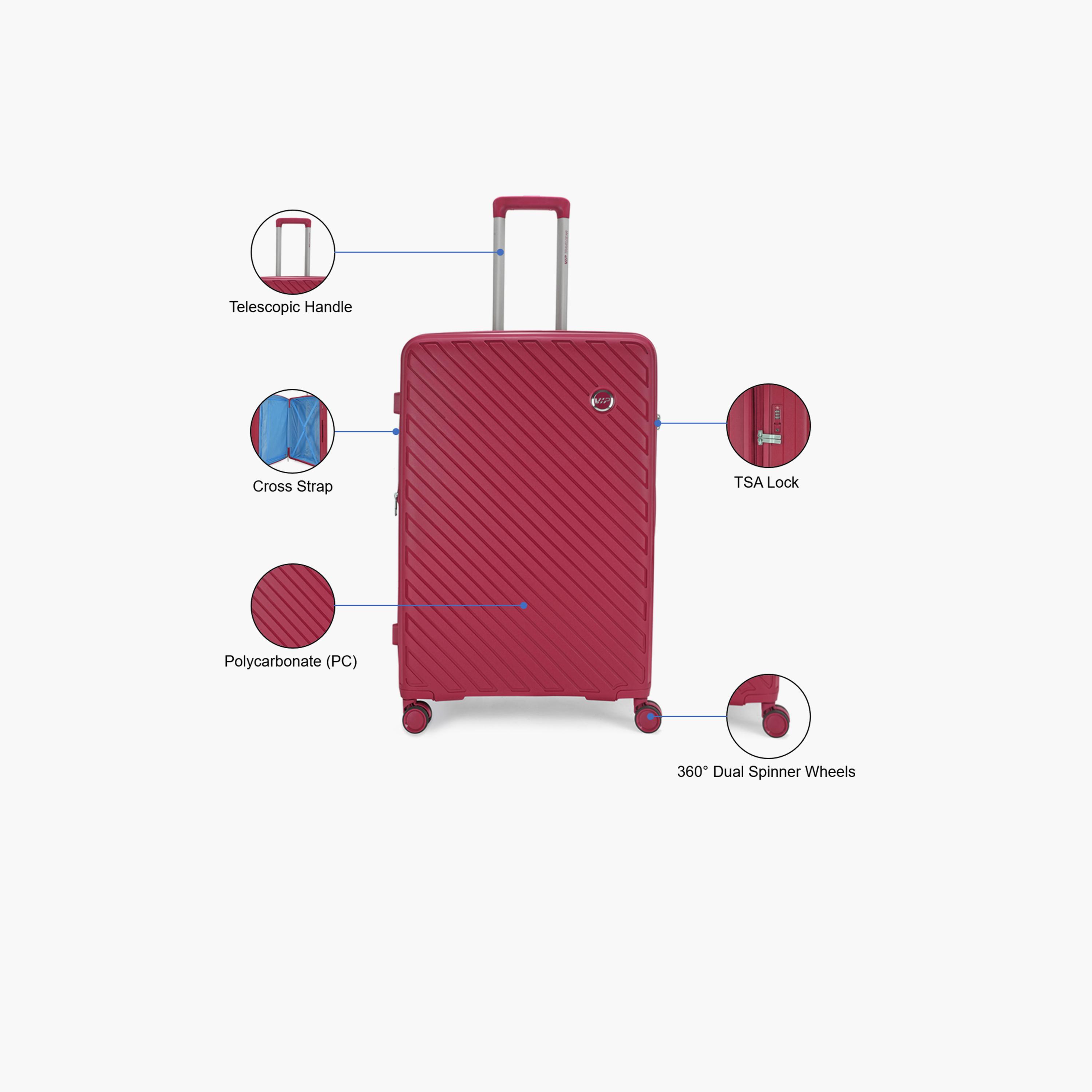 VIP Haze Plus 56 CM Small Cabin Polycarbonate Hard Sided 4-Wheeler Spinner Trolley Bag with TSA-approved Combination Lock | HAZE PLUS-travel-luggagesandbags-luggage-image-3
