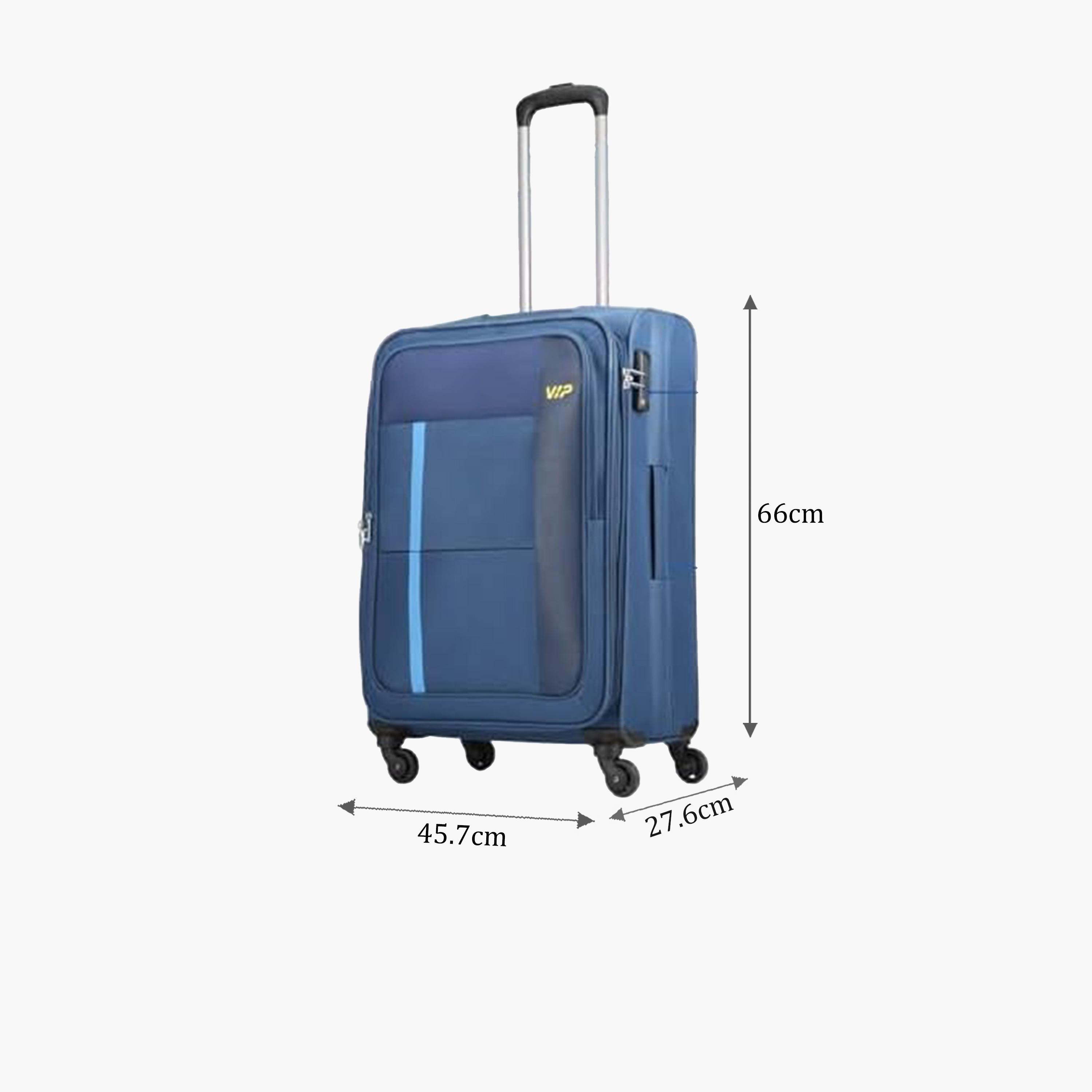 VIP Toronto Plus 69 CM Medium Check-in Nylon Soft Sided 4-Wheeler Spinner Trolley Bag with TSA-approved Combination Lock | VIP TORONTO PLUS-travel-luggagesandbags-luggage-image-2