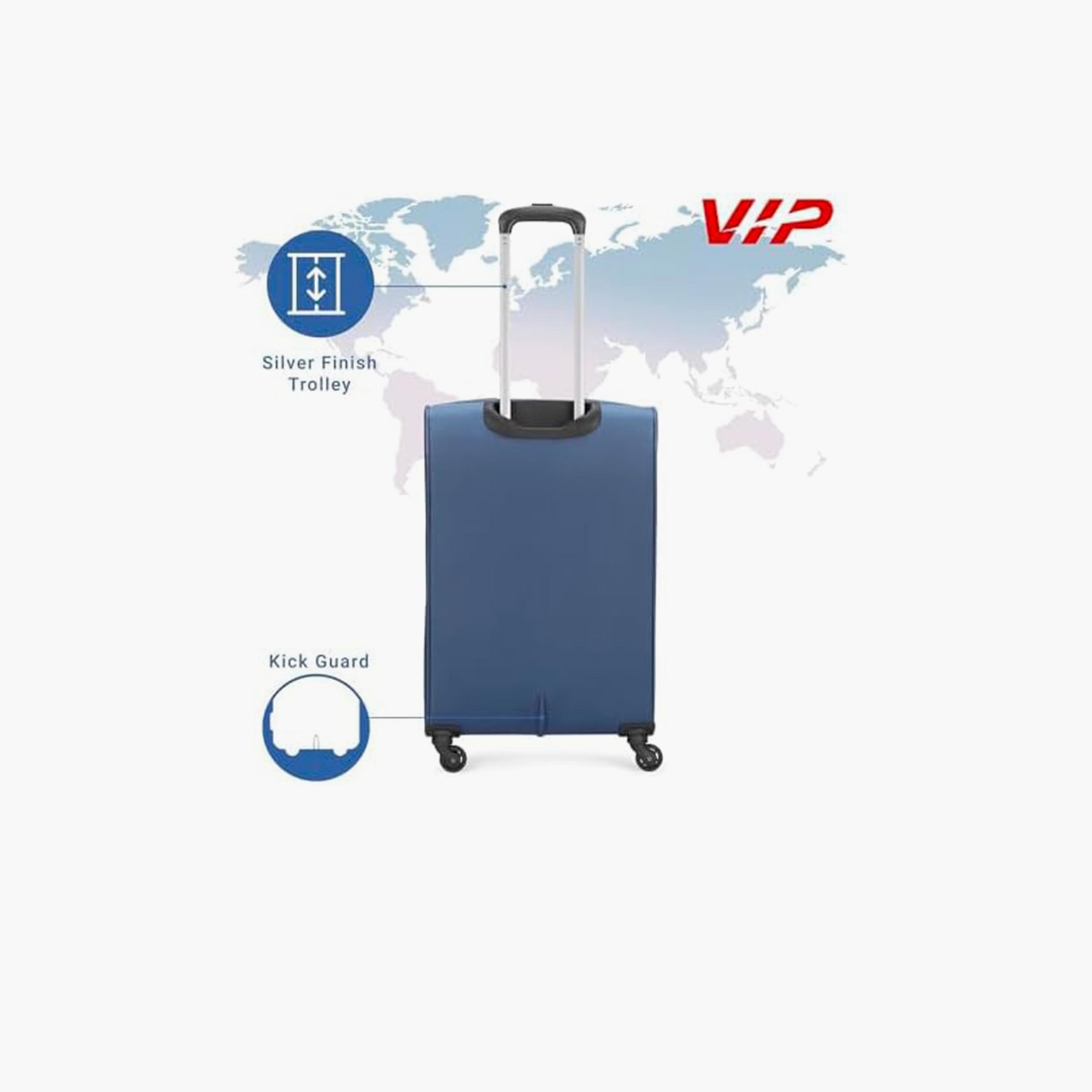 VIP Toronto Plus 69 CM Medium Check-in Nylon Soft Sided 4-Wheeler Spinner Trolley Bag with TSA-approved Combination Lock | VIP TORONTO PLUS-travel-luggagesandbags-luggage-image-5