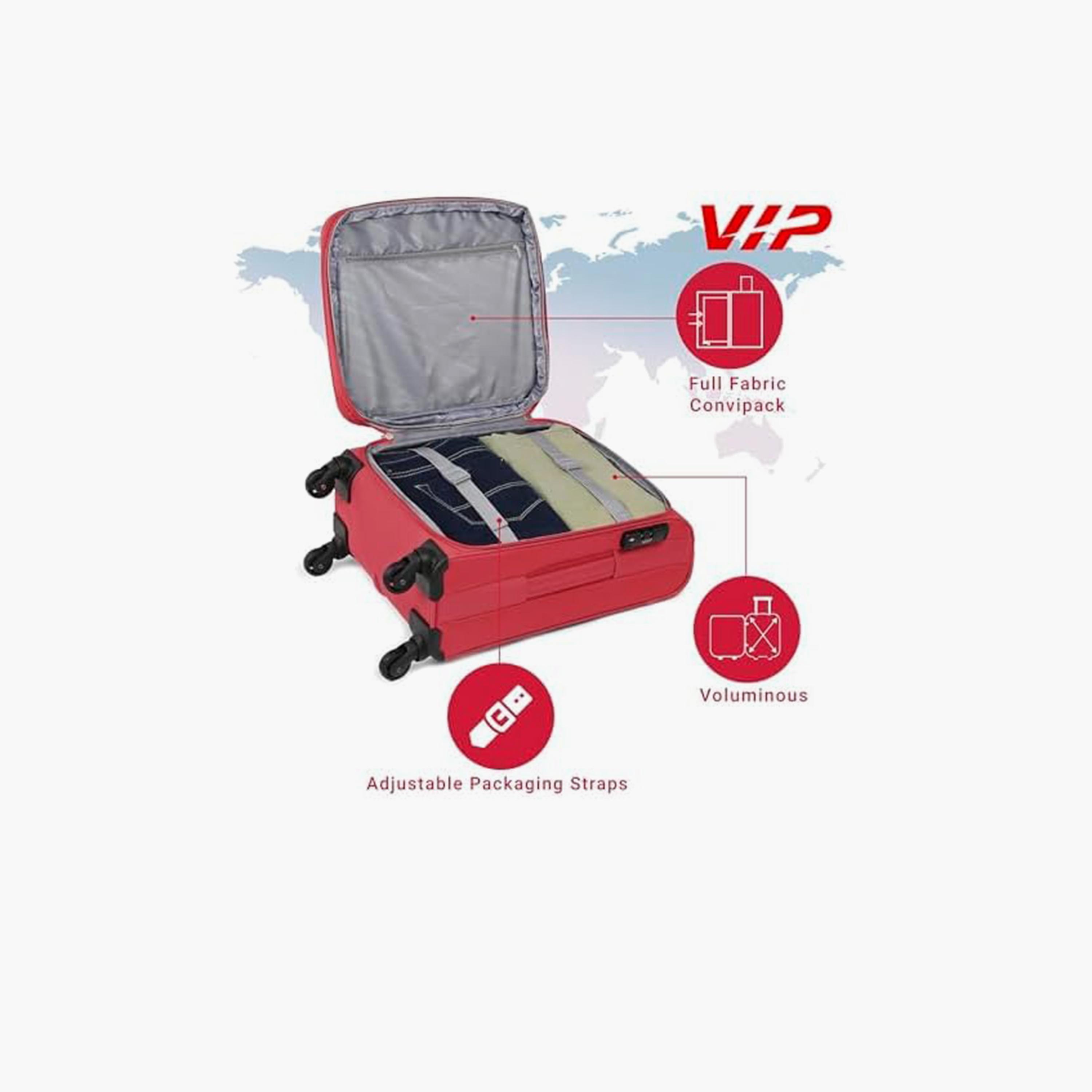 VIP Evolve Plus 69 CM Medium Check-in Nylon Soft Sided 4-Wheeler Spinner Trolley Bag with TSA-approved Combination Lock | VIP EVOLVE PLUS-travel-luggagesandbags-luggage-image-6