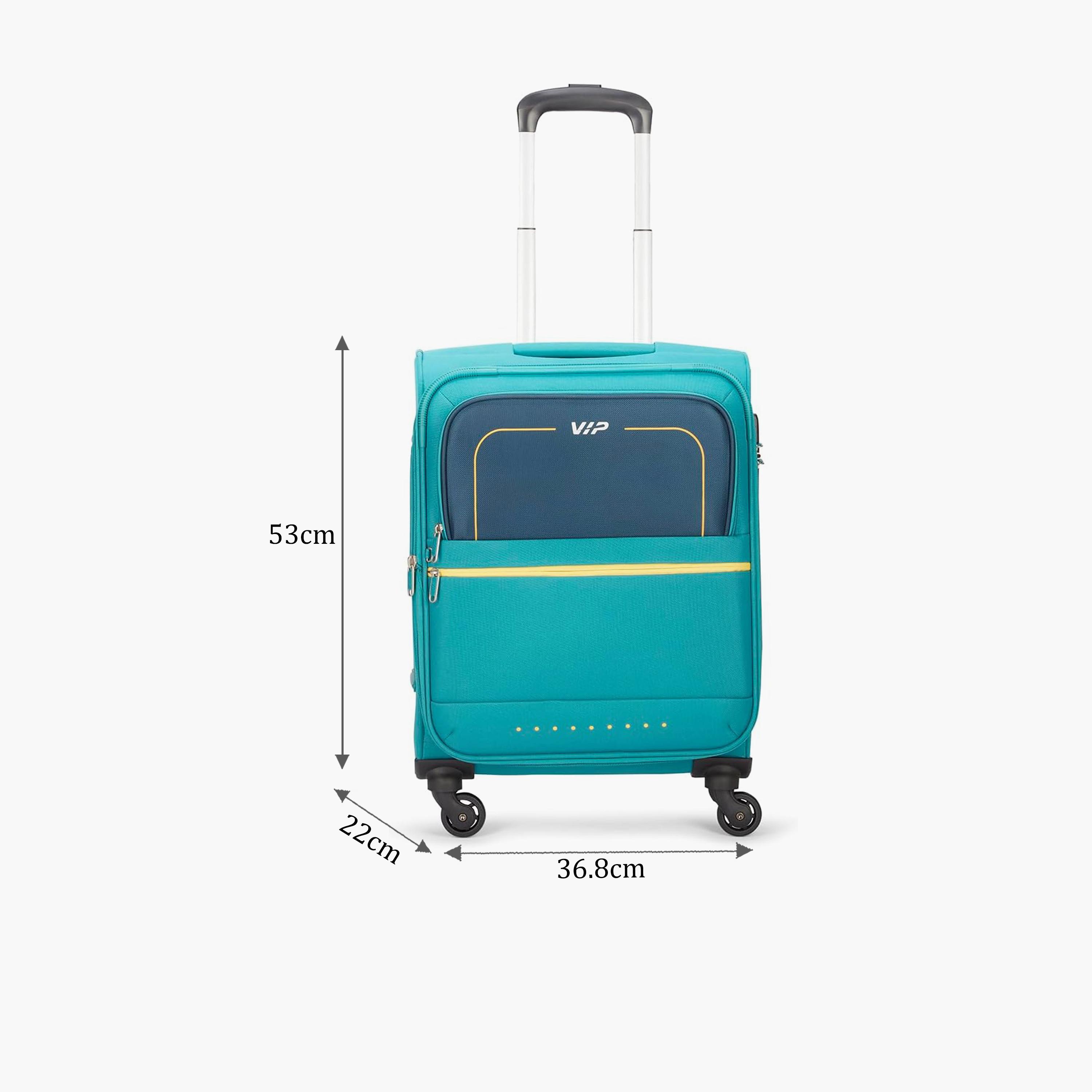VIP Evolve Plus 55 CM Small Cabin Nylon Soft Sided 4-Wheeler Spinner Trolley Bag with TSA-approved Combination Lock | VIP EVOLVE PLUS-travel-luggagesandbags-luggage-image-2