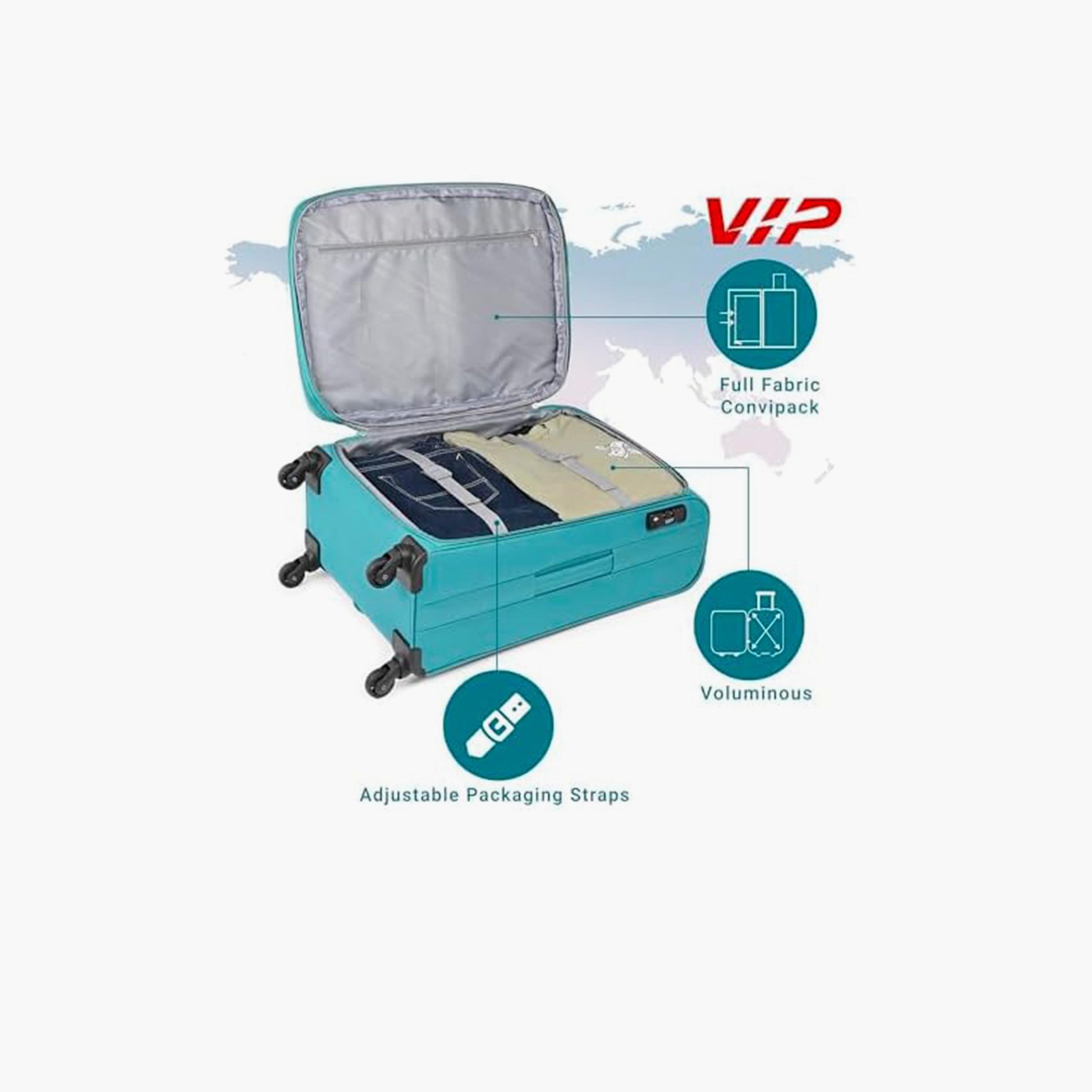 VIP Evolve Plus 55 CM Small Cabin Nylon Soft Sided 4-Wheeler Spinner Trolley Bag with TSA-approved Combination Lock | VIP EVOLVE PLUS-travel-luggagesandbags-luggage-image-5