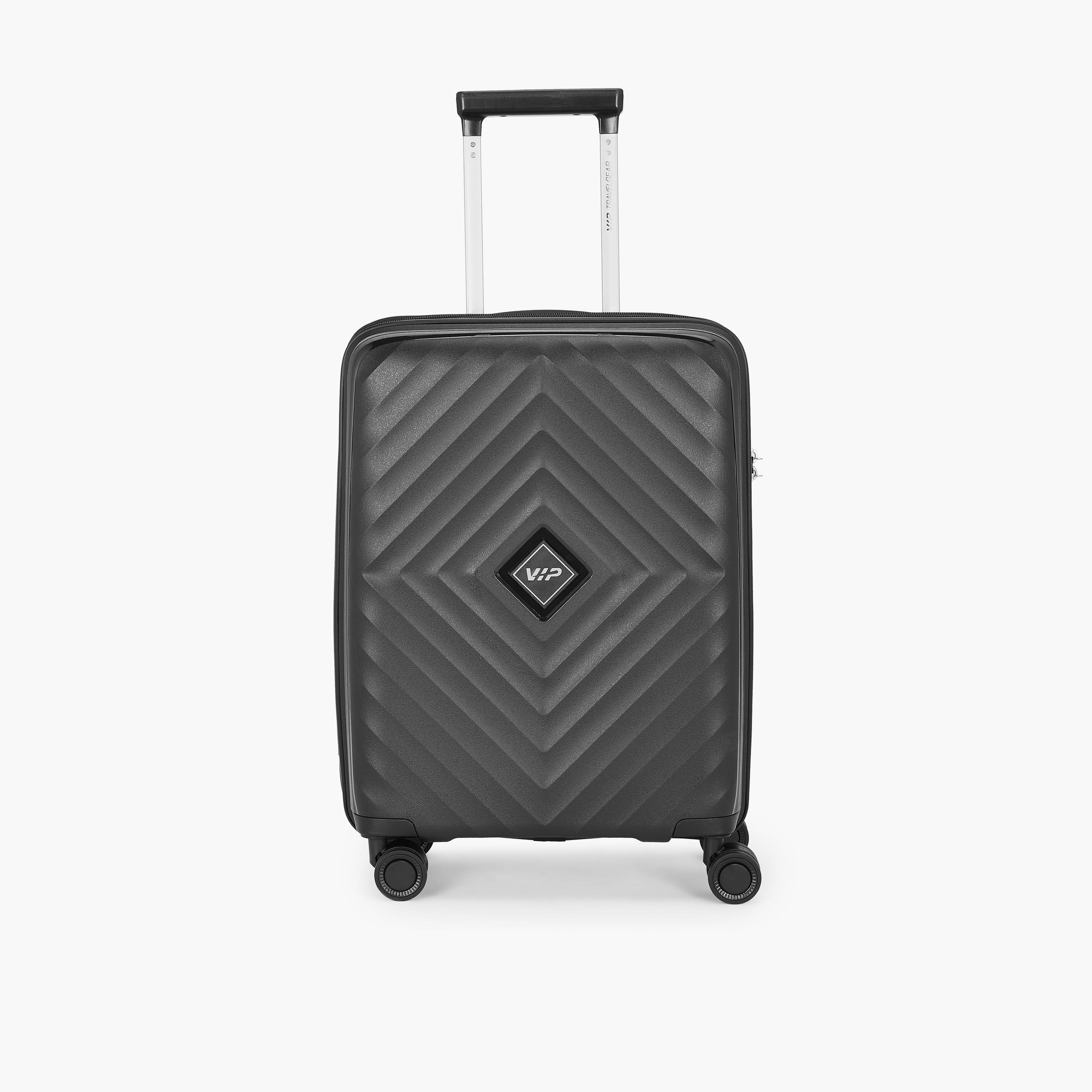 VIP Quad 55 CM Small Cabin Polypropylene Hard Sided 4-Wheeler Spinner Trolley Bag with TSA-approved Combination Lock | VIP QUAD-travel-luggagesandbags-luggage-image-1