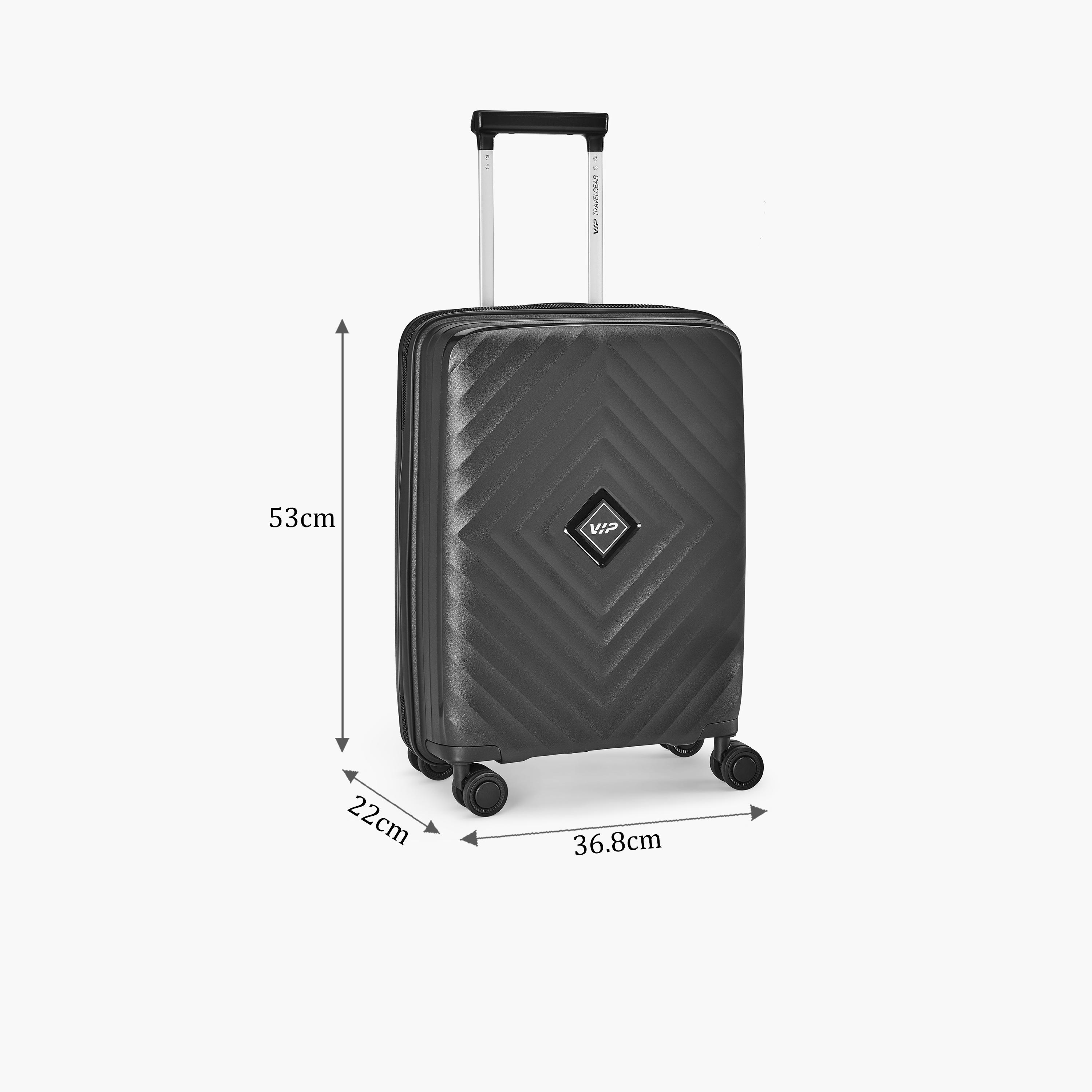 VIP Quad 55 CM Small Cabin Polypropylene Hard Sided 4-Wheeler Spinner Trolley Bag with TSA-approved Combination Lock | VIP QUAD-travel-luggagesandbags-luggage-image-2