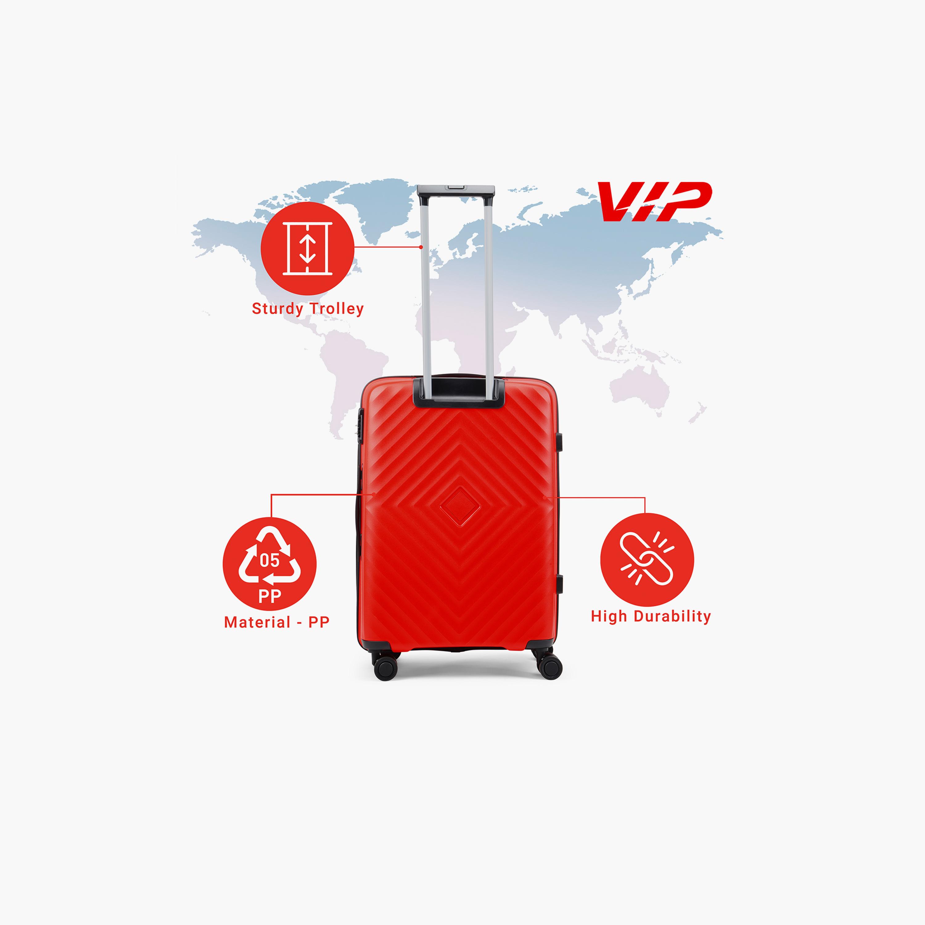 VIP Quad 69 CM Medium Check-in Polycarbonate Hard Sided 4-Wheeler Spinner Trolley Bag with Combination Lock | VIP QUAD-travel-luggagesandbags-luggage-image-7