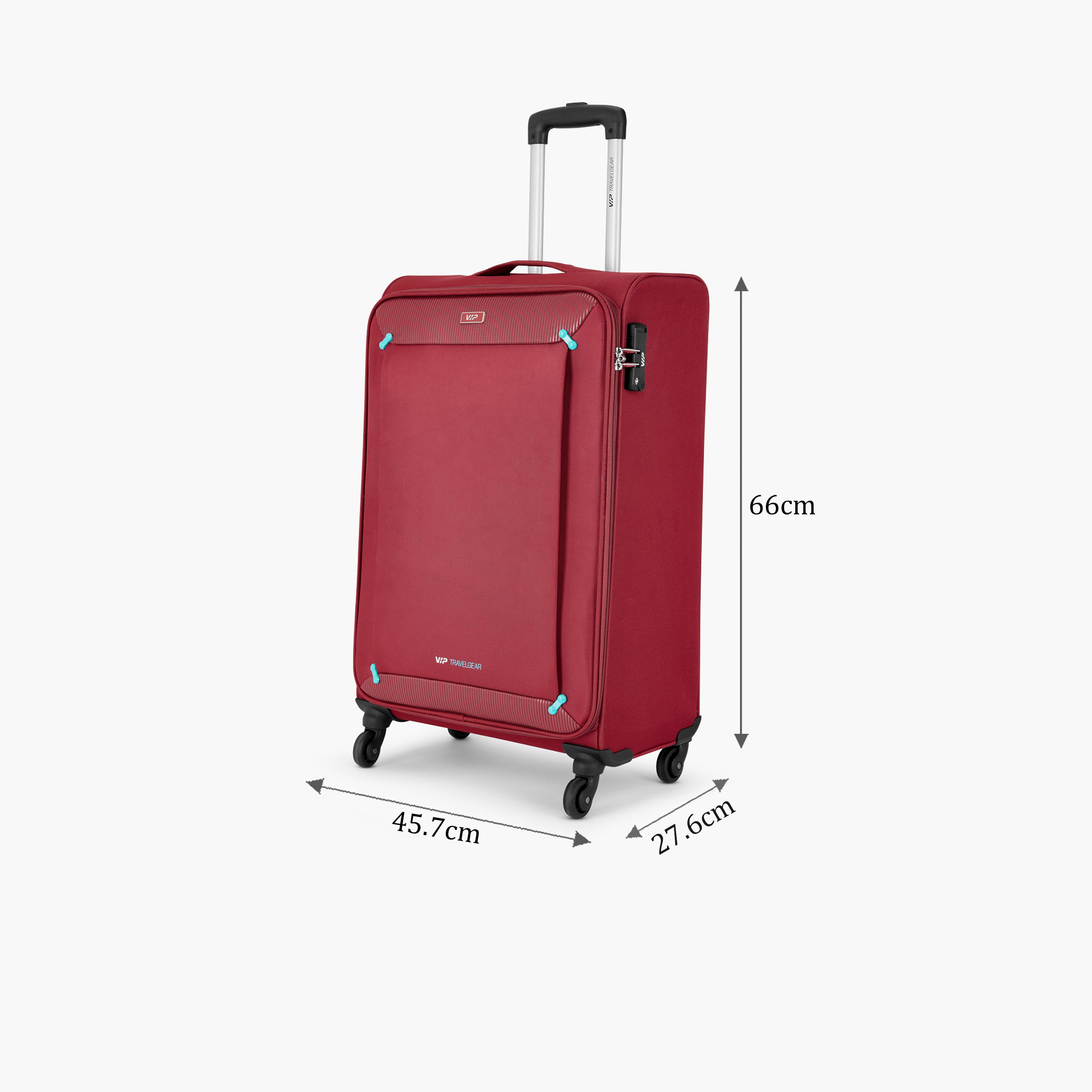 VIP Staple Plus 69 CM Medium Check-in Nylon Soft Sided 4-Wheeler Spinner Trolley Bag with Combination Lock | VIP STAPLE PLUS-travel-luggagesandbags-luggage-image-2
