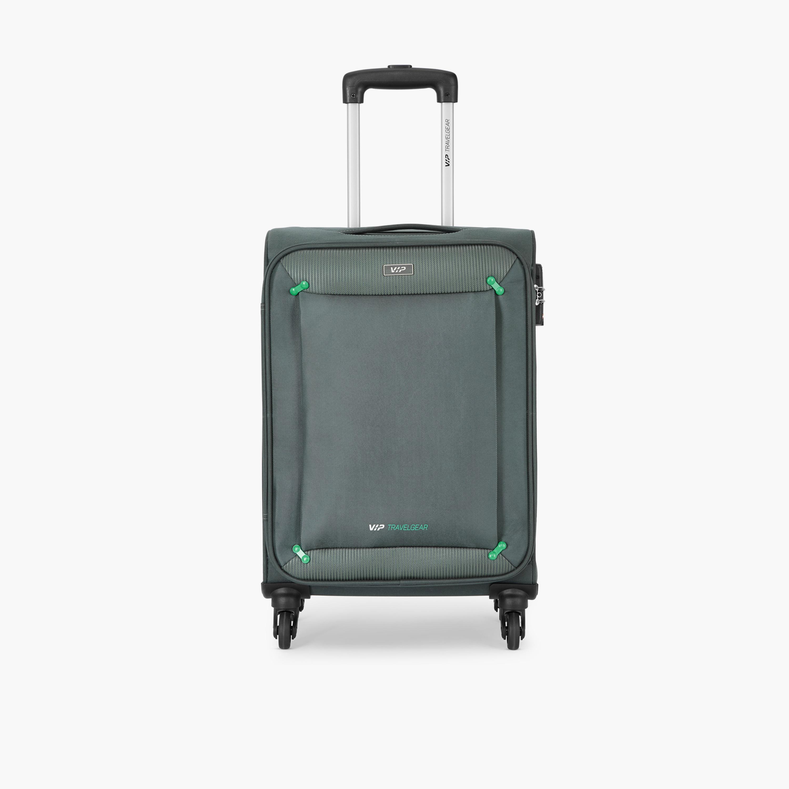 VIP Staple Plus 57 CM Small Cabin Nylon Soft Sided 4-Wheeler Spinner Trolley Bag with Combination Lock | VIP STAPLE PLUS-travel-luggagesandbags-luggage-image-1