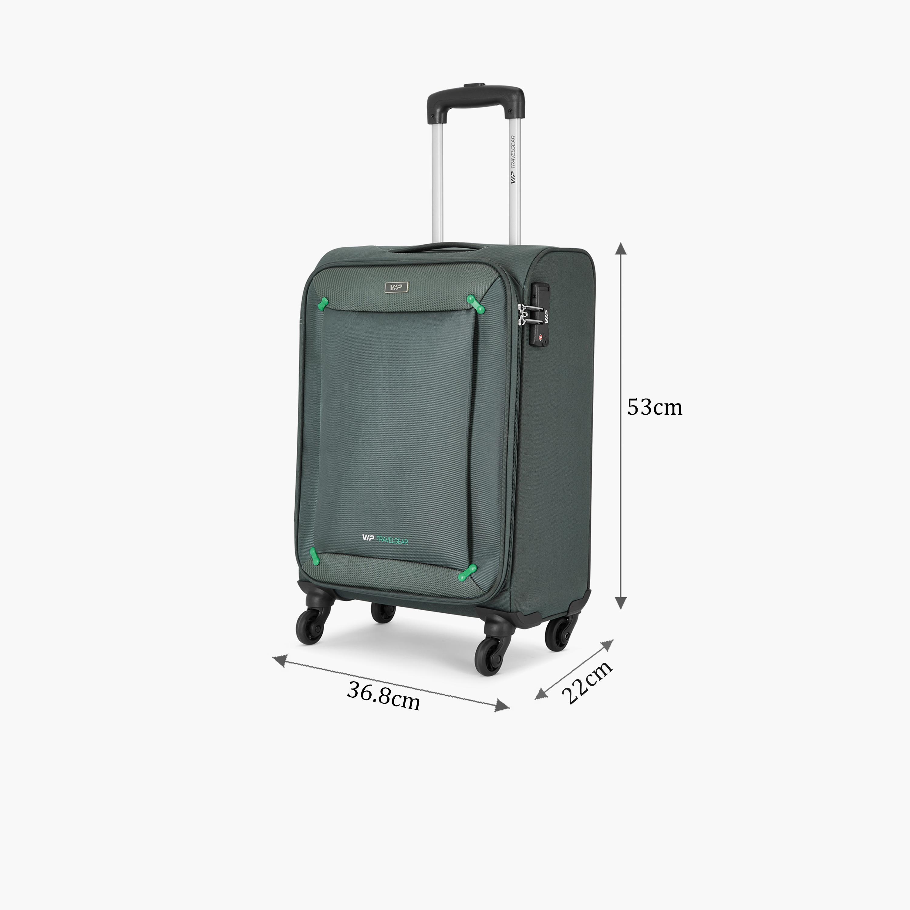 VIP Staple Plus 57 CM Small Cabin Nylon Soft Sided 4-Wheeler Spinner Trolley Bag with Combination Lock | VIP STAPLE PLUS-travel-luggagesandbags-luggage-image-2