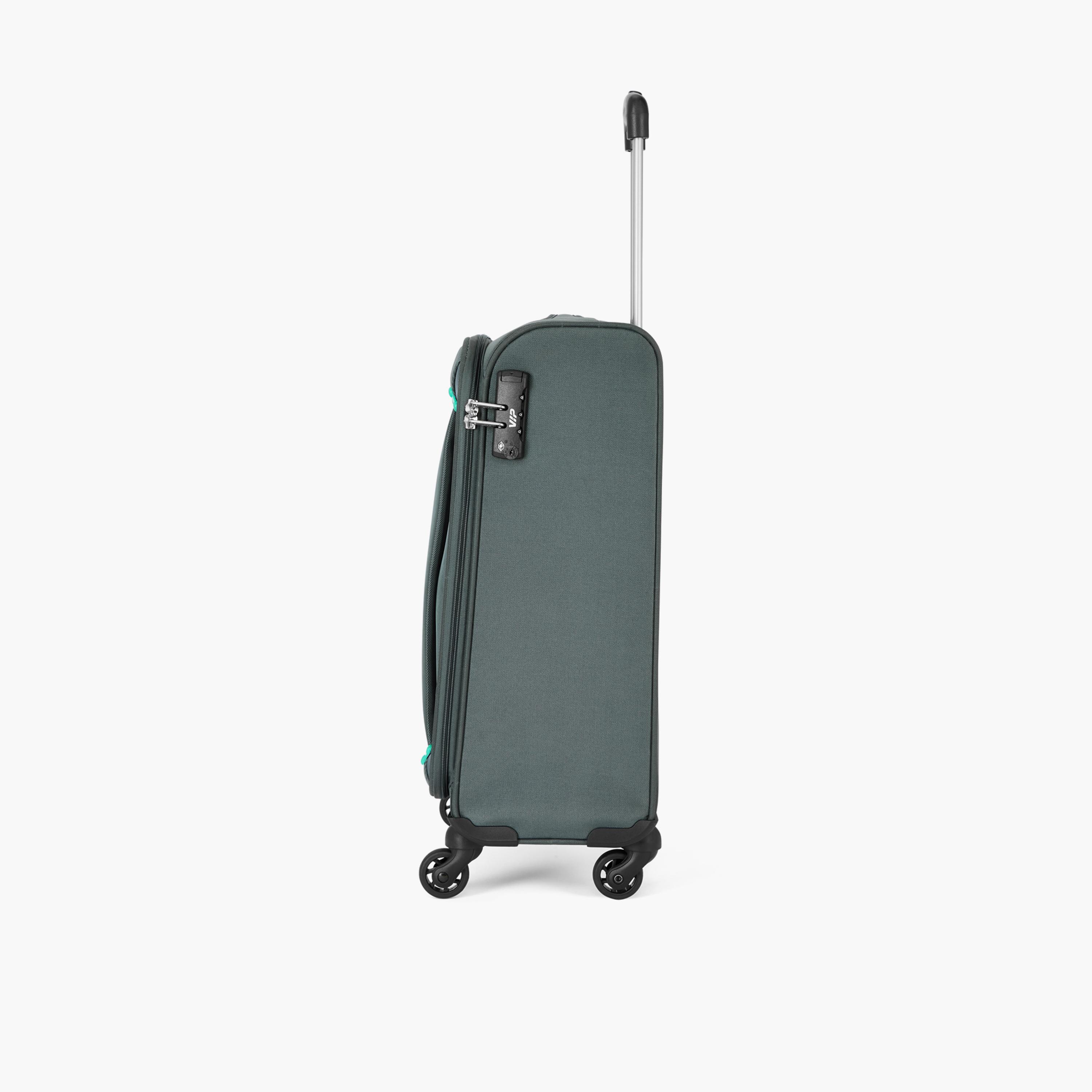 VIP Staple Plus 57 CM Small Cabin Nylon Soft Sided 4-Wheeler Spinner Trolley Bag with Combination Lock | VIP STAPLE PLUS-travel-luggagesandbags-luggage-image-5